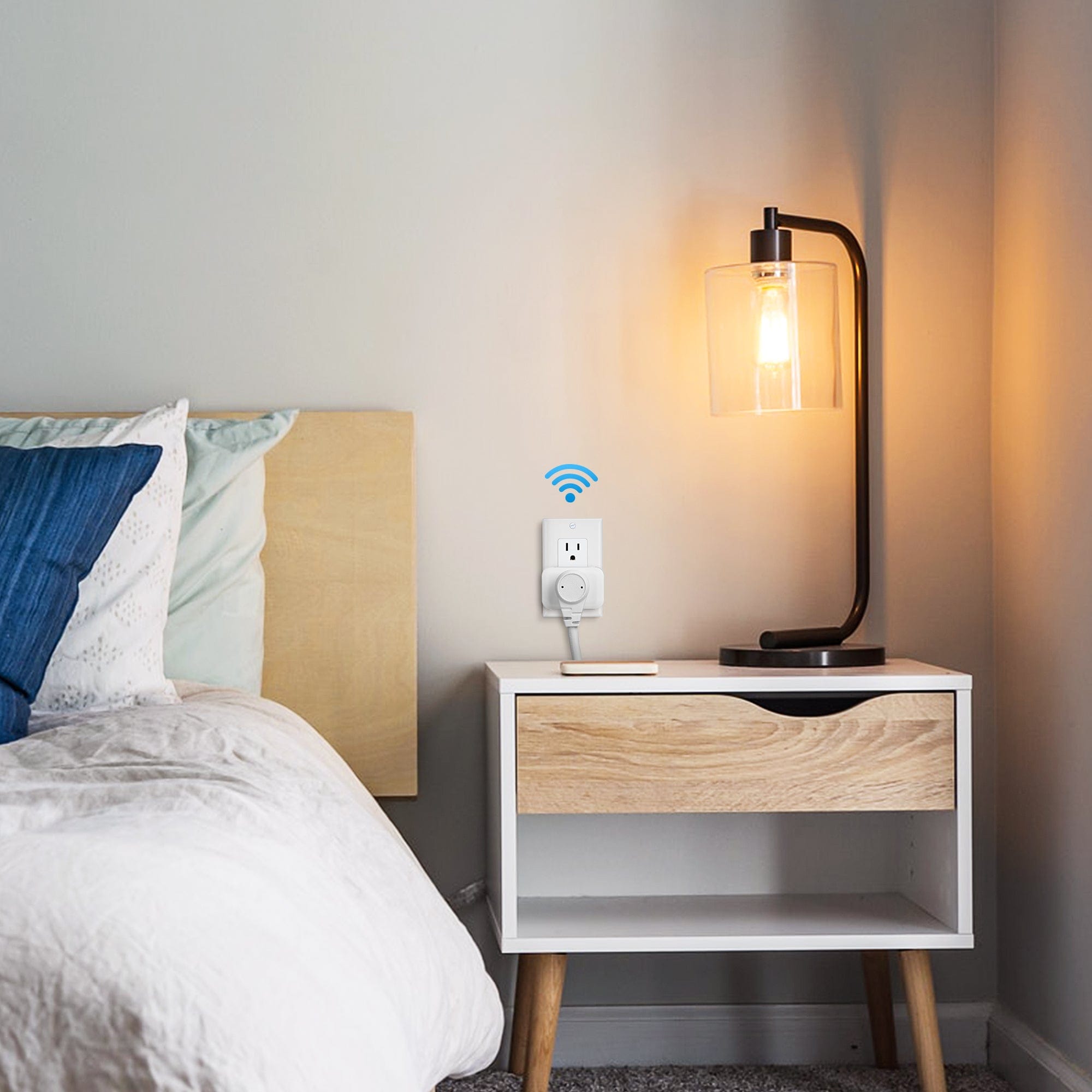 DEWENWILS Wireless Remote Control Outlet, Programmable and Expandable Electrical Outlet Switch, Wireless Remote Light Switch, 100FT Range, FCC Listed, 1 Remote and 3 Outlets-SHRS103M