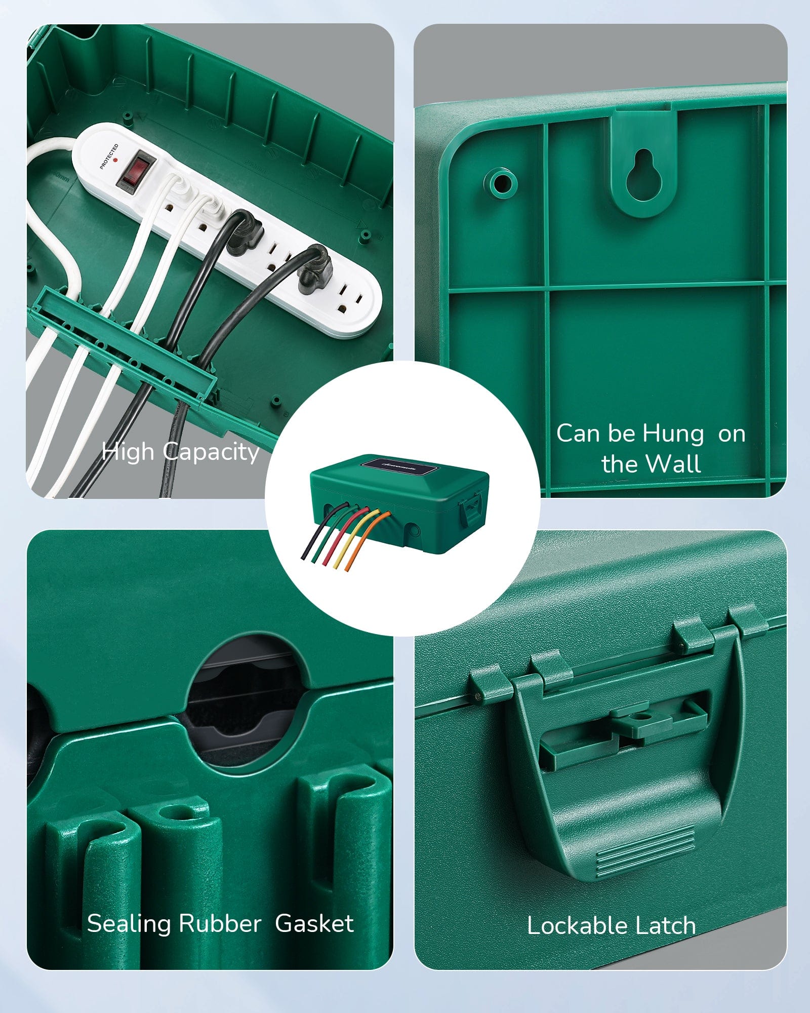 DEWENWILS Outdoor Electrical Box, Waterproof Power Cord Protector for Electrical Connections for Extension Cords-HCCB01C