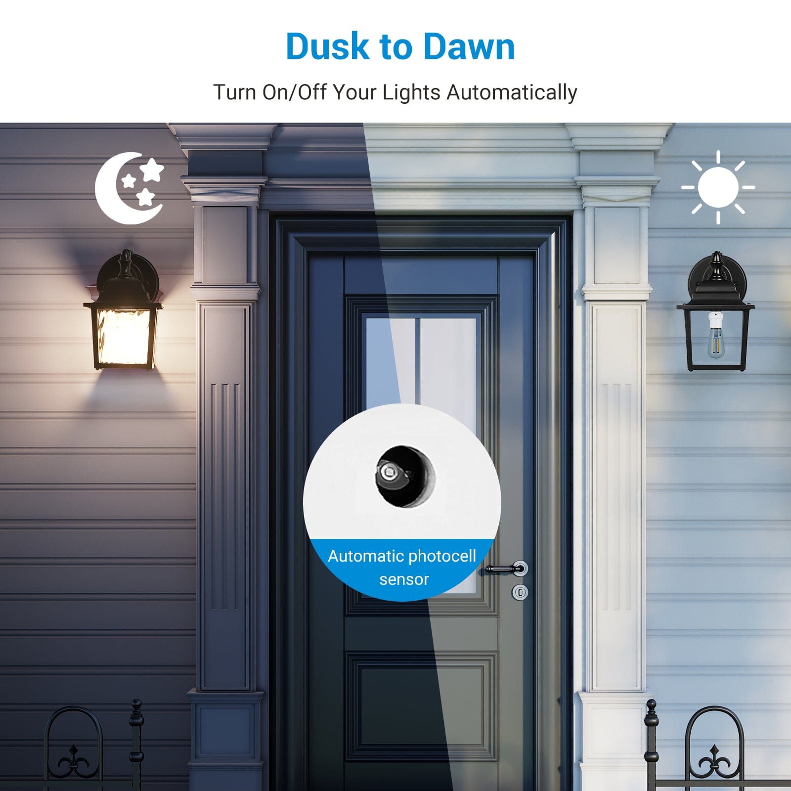 DEWENWILS Dusk to Dawn Light Sensor Socket E26/E27, Compatible with Incandescent/CFL/LED/Halogen Bulbs (4 Pack)-HSLS04A