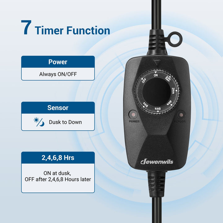 DEWENWILS Outdoor Photocell Timer, Waterproof Dusk to Dawn Timer with 3 ...
