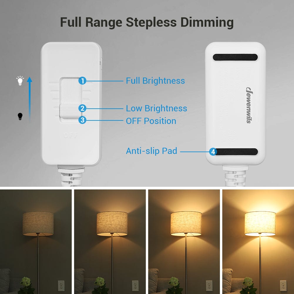 Dimmer Switch: Full range stepless dimming