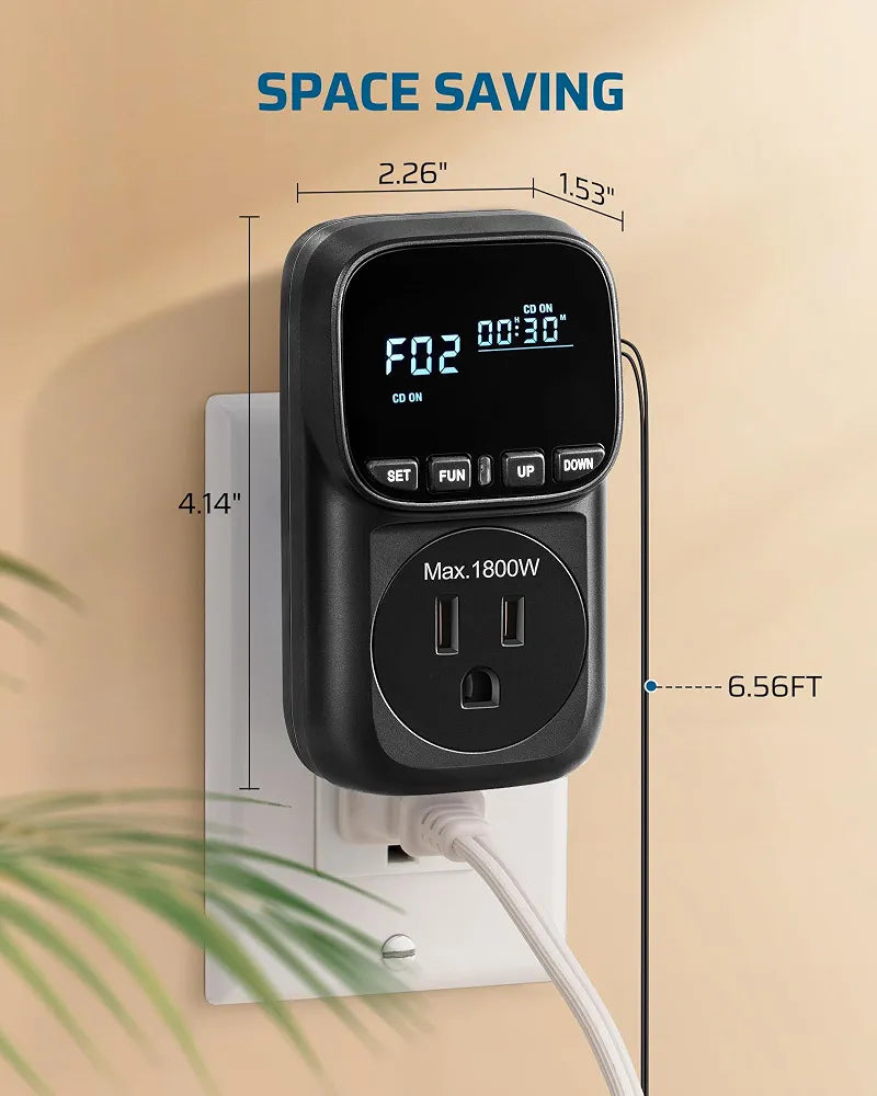 DEWENWILS Temperature Controller Outlet 15A Thermostat Plug, -40~210°F