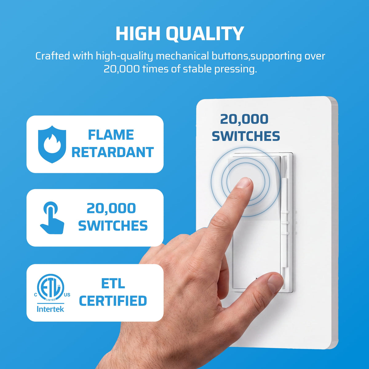 DEWENWILS Dimmer Switch for LED Lights, 700W Incandescent/Halogen and 300W CFL/LED, Single-Pole or 3-Way Dimmer Light Switch