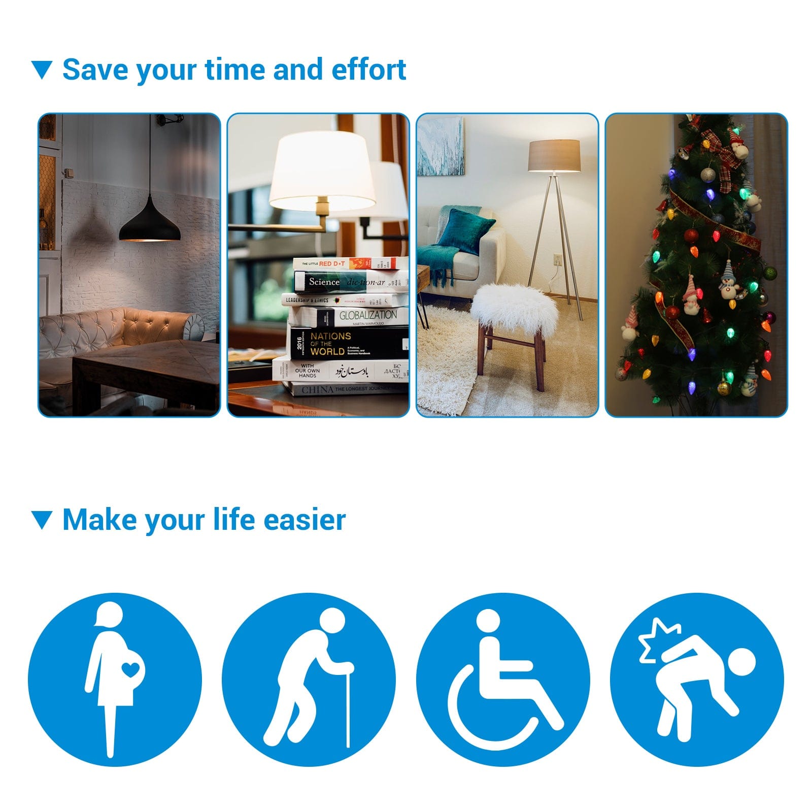 Remote Control Outlet: Makes life easier by saving time and effort with simple wireless control of household devices for more convenient daily use