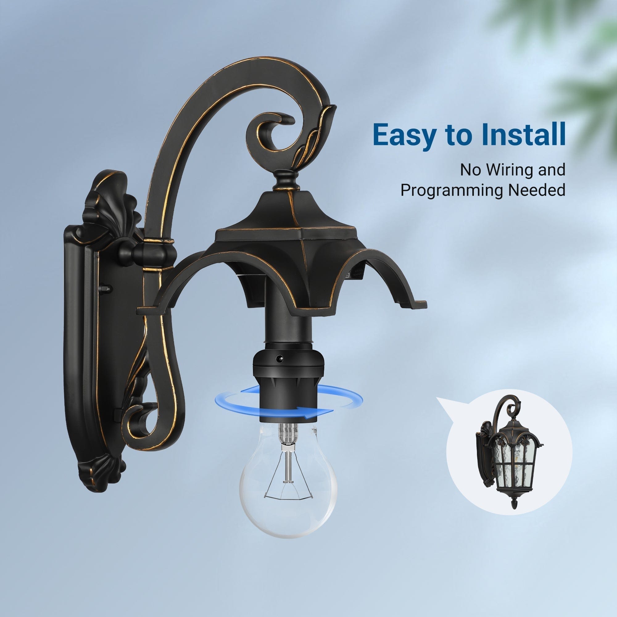 DEWENWILS Dusk to Dawn Light Sensor Socket E26/E27, Compatible with Incandescent/CFL/LED/Halogen Bulbs (6 Pack)-HSLS06E