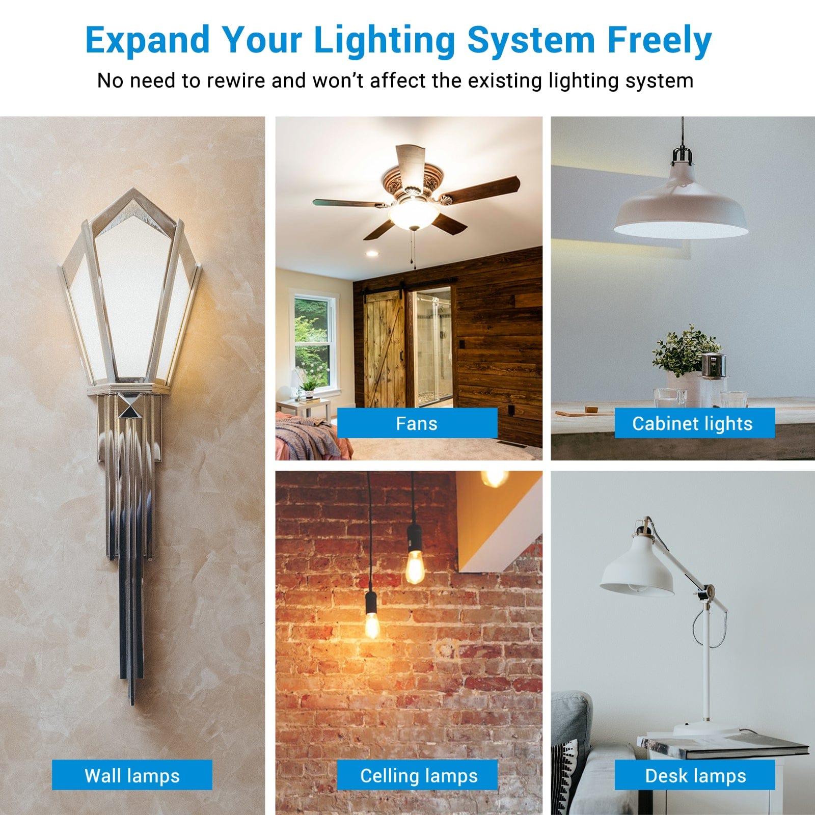 DEWENWILS 100ft Remote Control Wall Light Switch Kit, No WiFi Needed, 1200W/10A (1 Pack Switch+2 Receivers)-HRLS12E