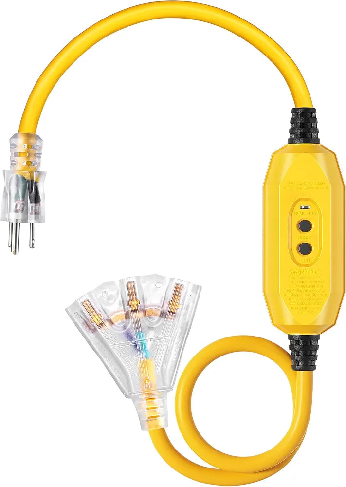 DEWENWILS 3 FT Manual Reset GFCI Extension Cord Outdoor, UL Listed