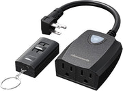 DEWENWILS Outdoor Dimmer Plug, 2 Grounded Outlets Slide Stepless Dimming
