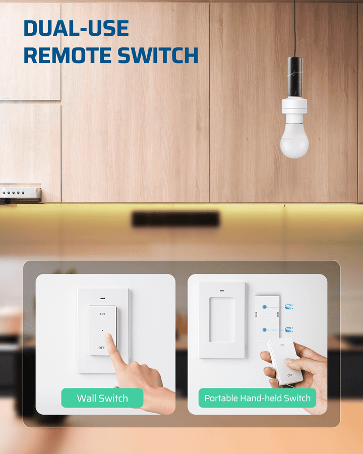 DEWENWILS Remote Control Light Bulb Socket, E26 E27 Bulb Base for Lamp Fixture, No Wiring Needed