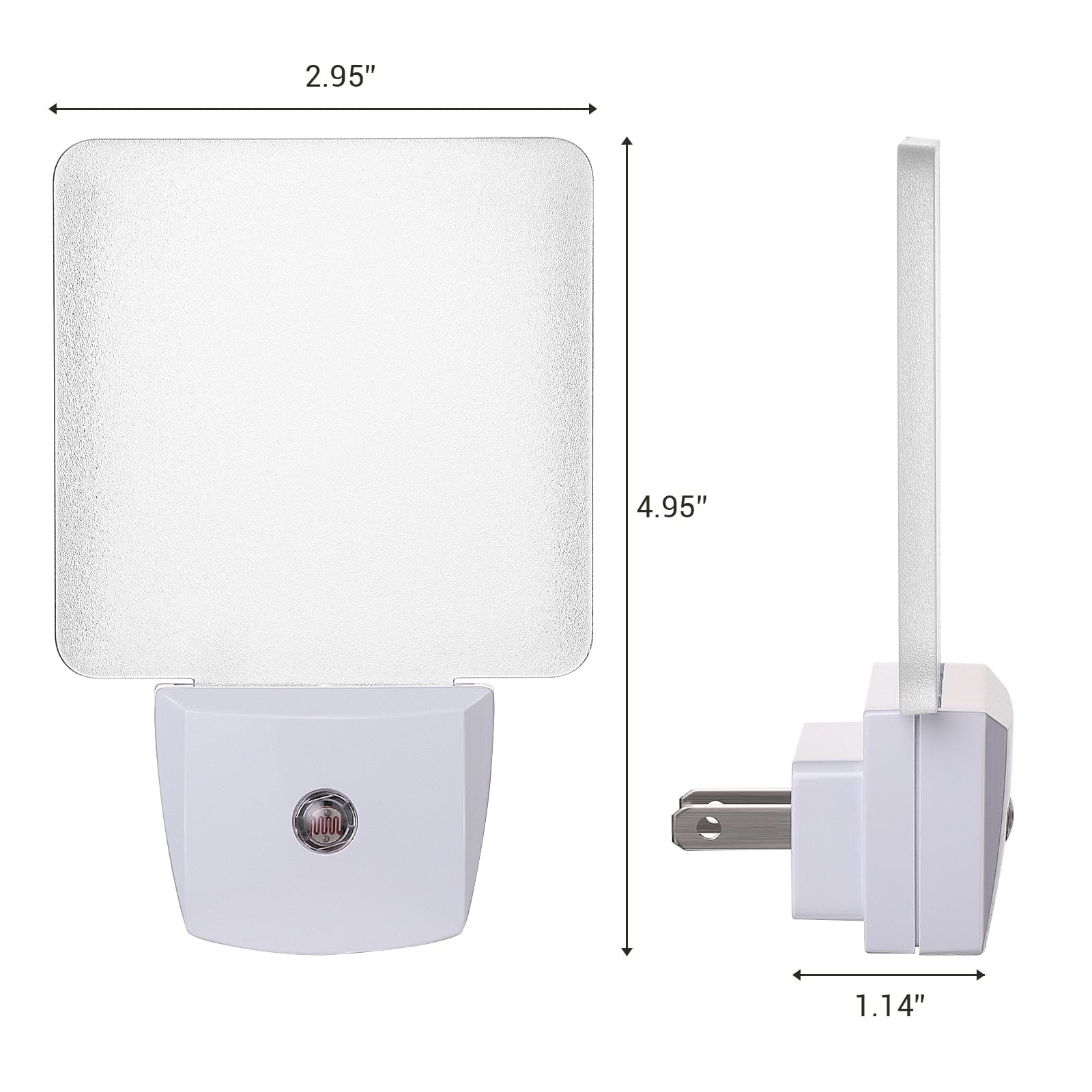 DEWENWILS 4-Pack Plug-in LED Night Light with Light Sensor,Warm White, Dusk to Dawn Sensor Flat Nightlight for Bathroom, Hallway, Bedroom, Living Room-HPSL03H