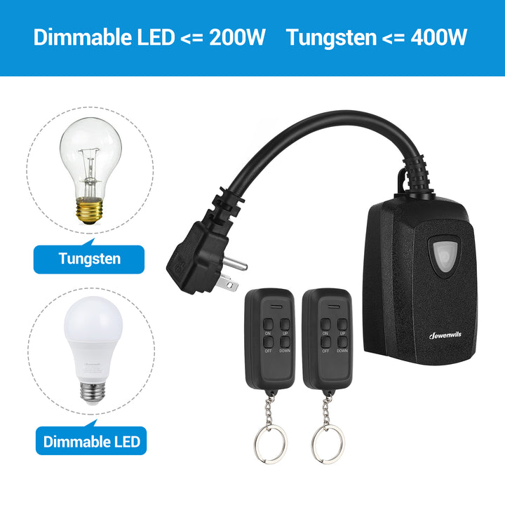 LED Outdoor On/Off Power Switch with Wireless Remote