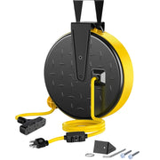 DEWENWILS Retractable Extension Cord Reel, Metal Reel with 30FT Power Cord