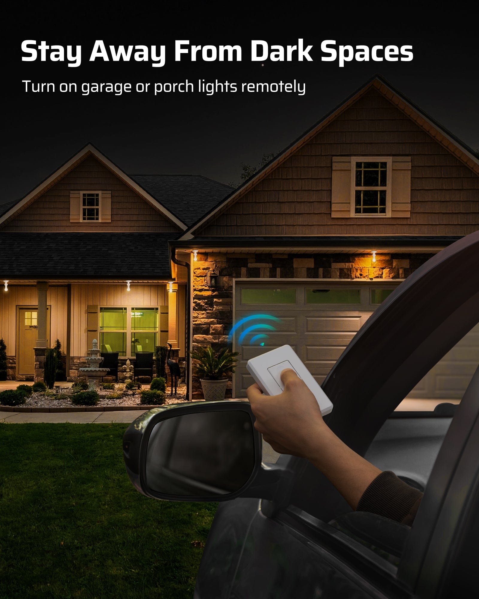 DEWENWILS Programmable Wireless Remote Control Light Bulb Socket (E26/E27) and Switch (1 Switch + 2 Sockets)--WSHRLS12B1