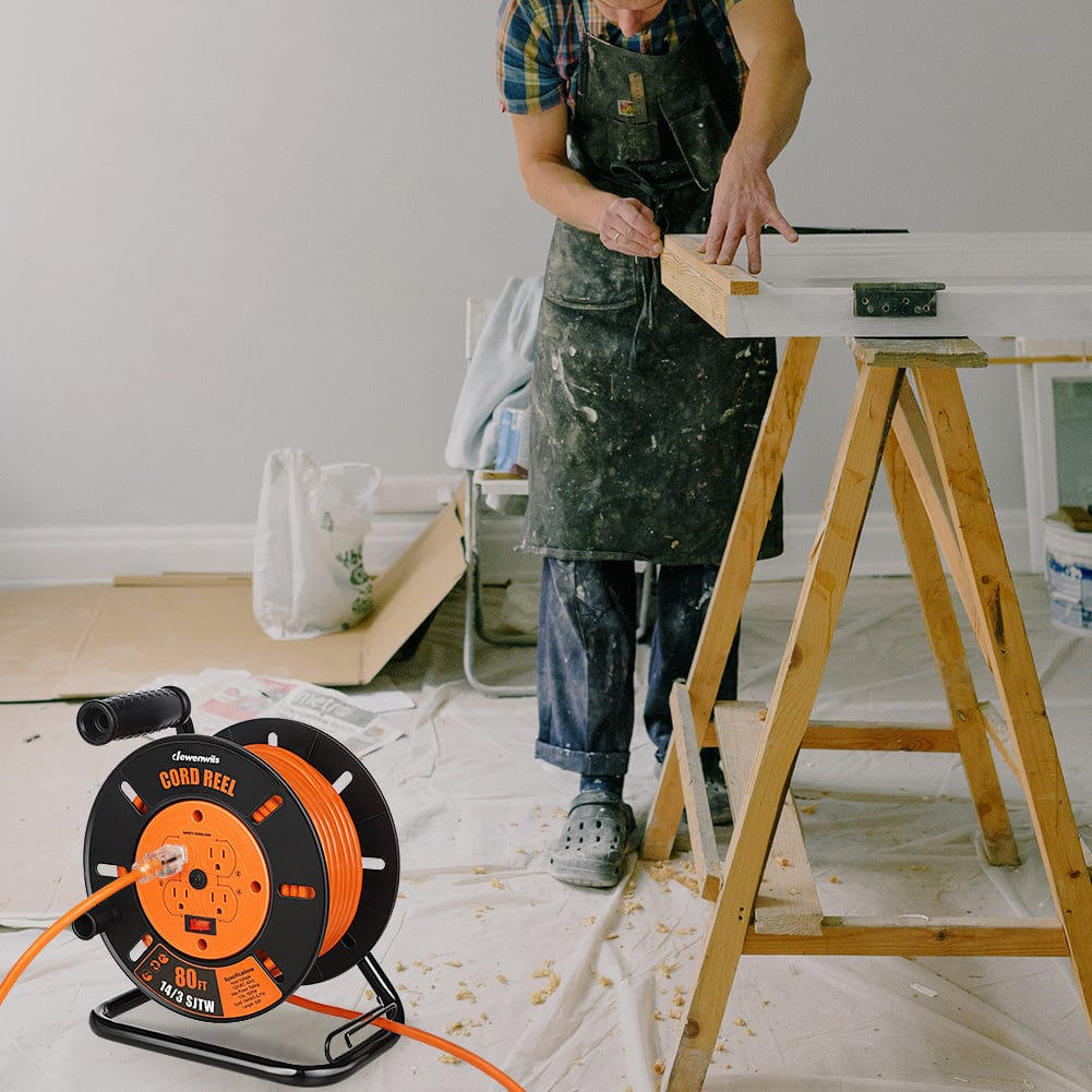 DEWENWILS | 80ft Retractable Extension Cord Reel