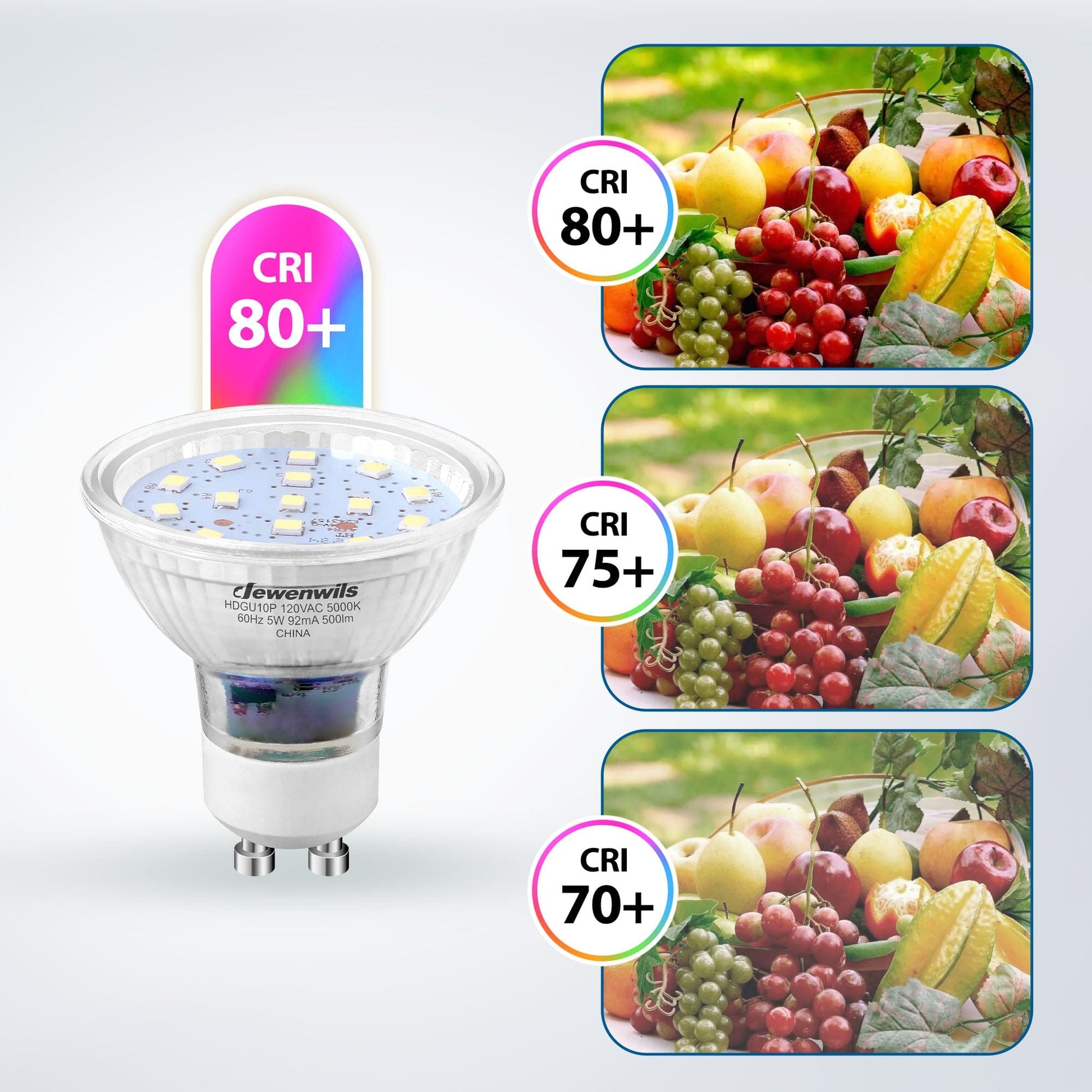 Dimmable Light Bulb: CRI80+ color rendering for vivid, natural, and accurate colors, delivering comfortable and high-quality everyday lighting performance