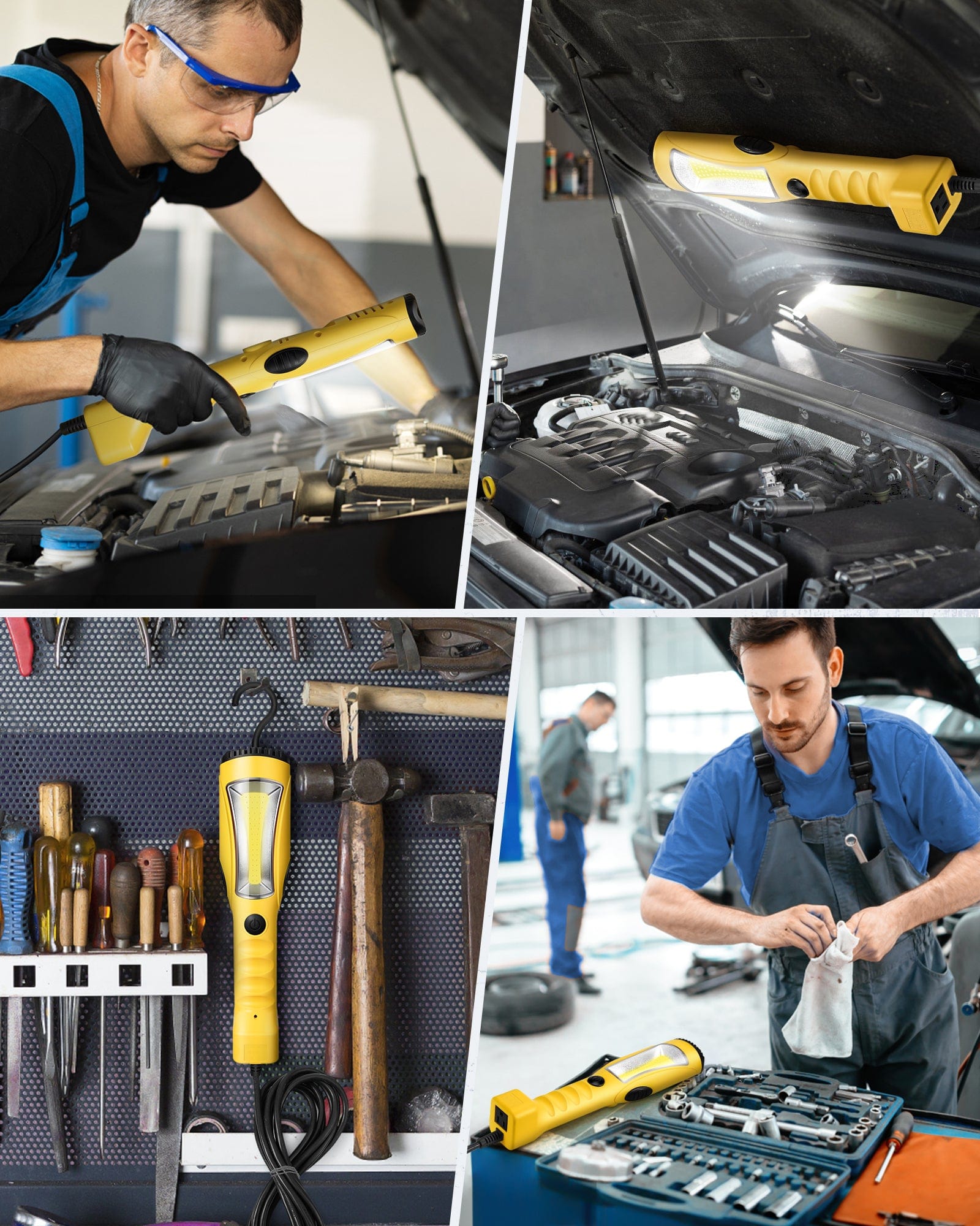 DEWENWILS 25ft 1200LM LED Work Light, Trouble Light, Strong Magnet, Swivel Hook, Handheld Corded, for Garage, Workshop, Car Repair Scene-HCWL02A