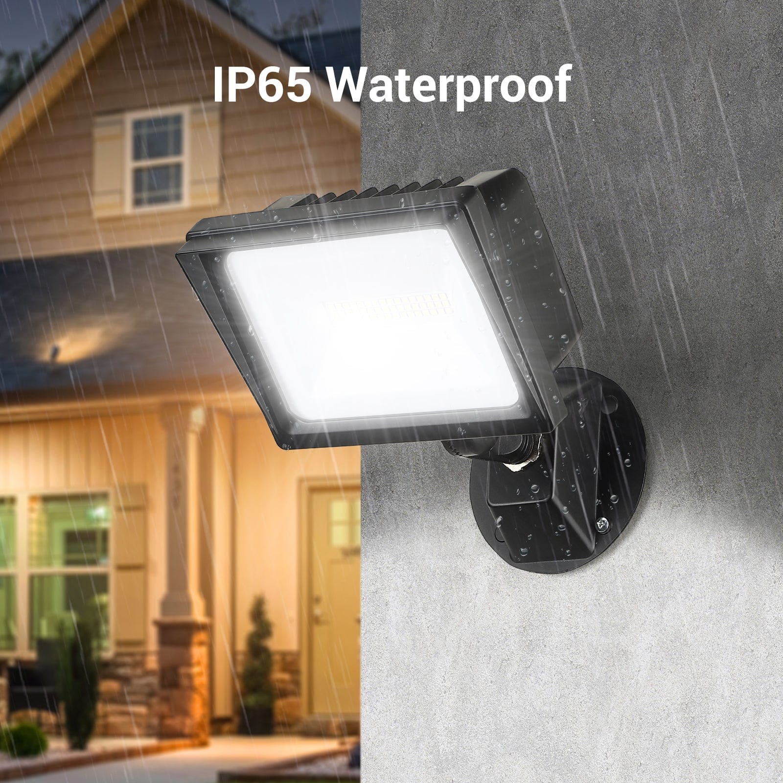 DEWENWILS 2 Pack 34W Flood Lights Outdoor, 3200 Lumen Super Bright (400W Halogen Equivalent), IP65 Waterproof, 5000K Led Security Light for Landscape, Garden, Yard, Garage-HFLB05A