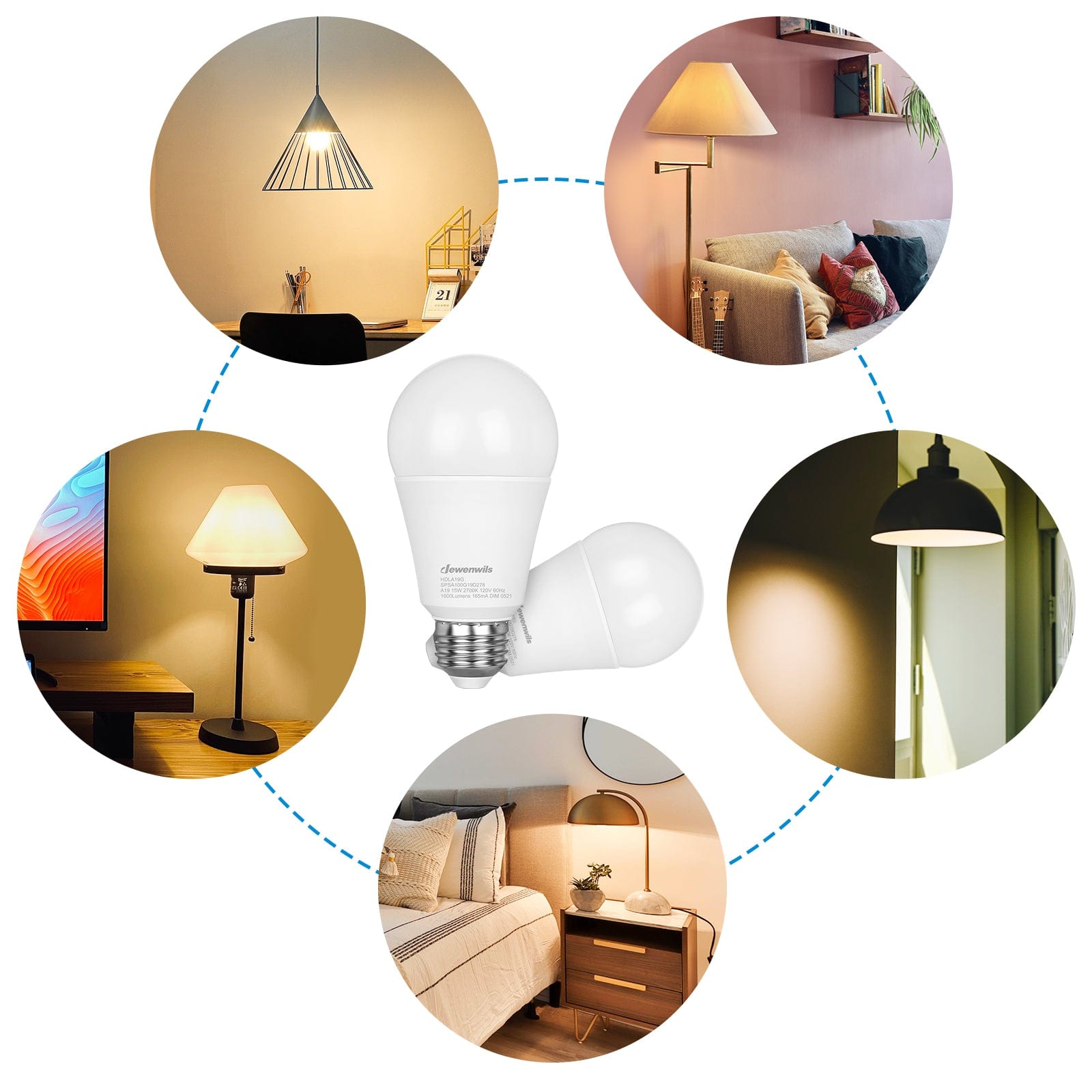 Dimmable light bulbs are suitable for a variety of applications, including table lamps, floor lamps, and pendant lights