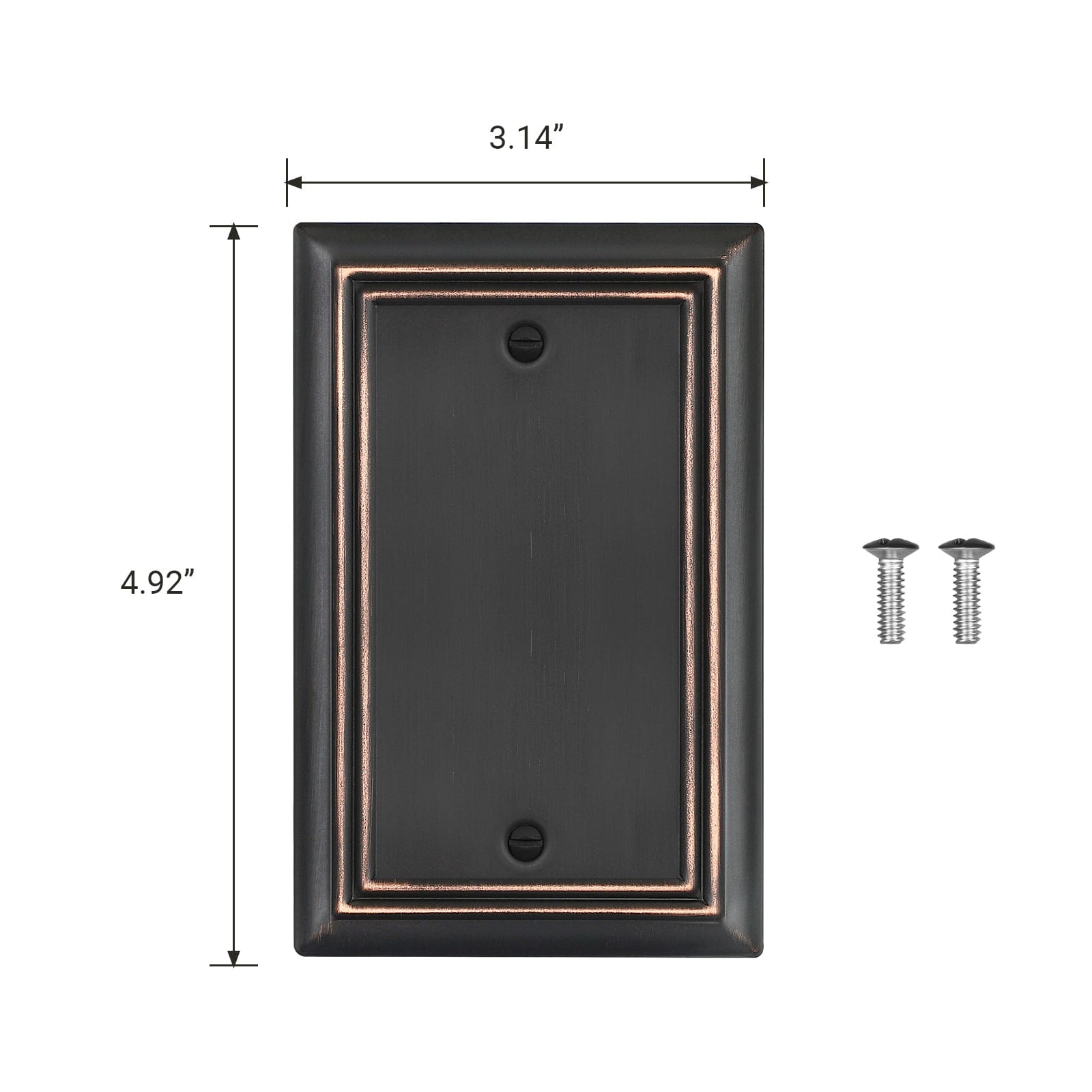 DEWENWILS 4-Pack Blank Wallplates, Aged Bronze Outlet Cover, Metal-HBWP14B