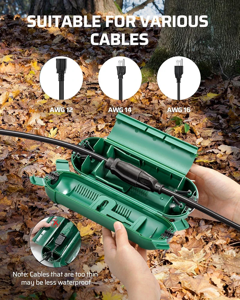 DEWENWILS 3-Pack Outdoor Extension Cord Cover, Waterproof Electrical Box