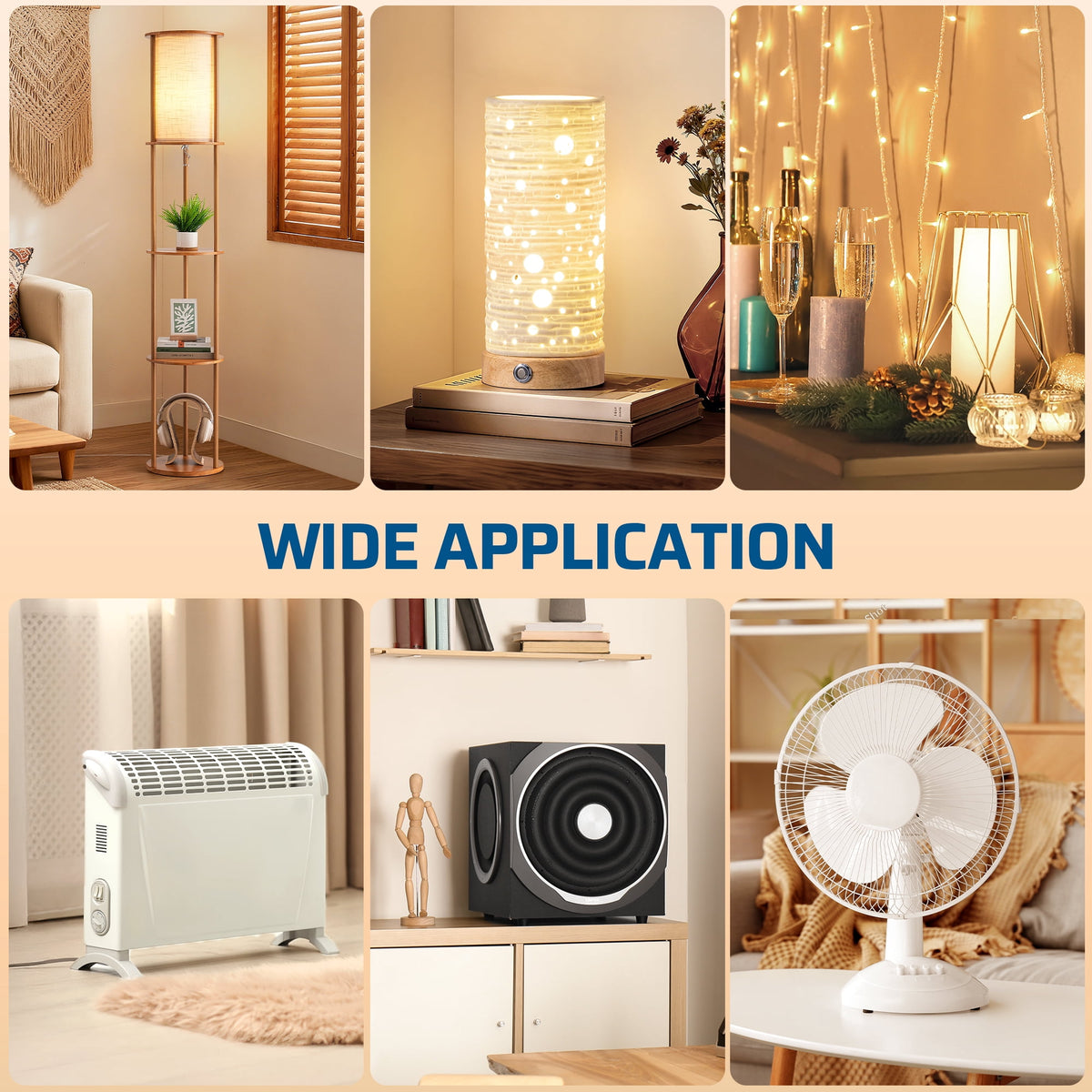 DEWENWILS Wireless Remote Control Outlet Set, 1 Transmitter + 3 Receivers, 100FT RF Range, Programmable and Expandable Electrical Outlet Switch for Lamps, Fans, and Appliances