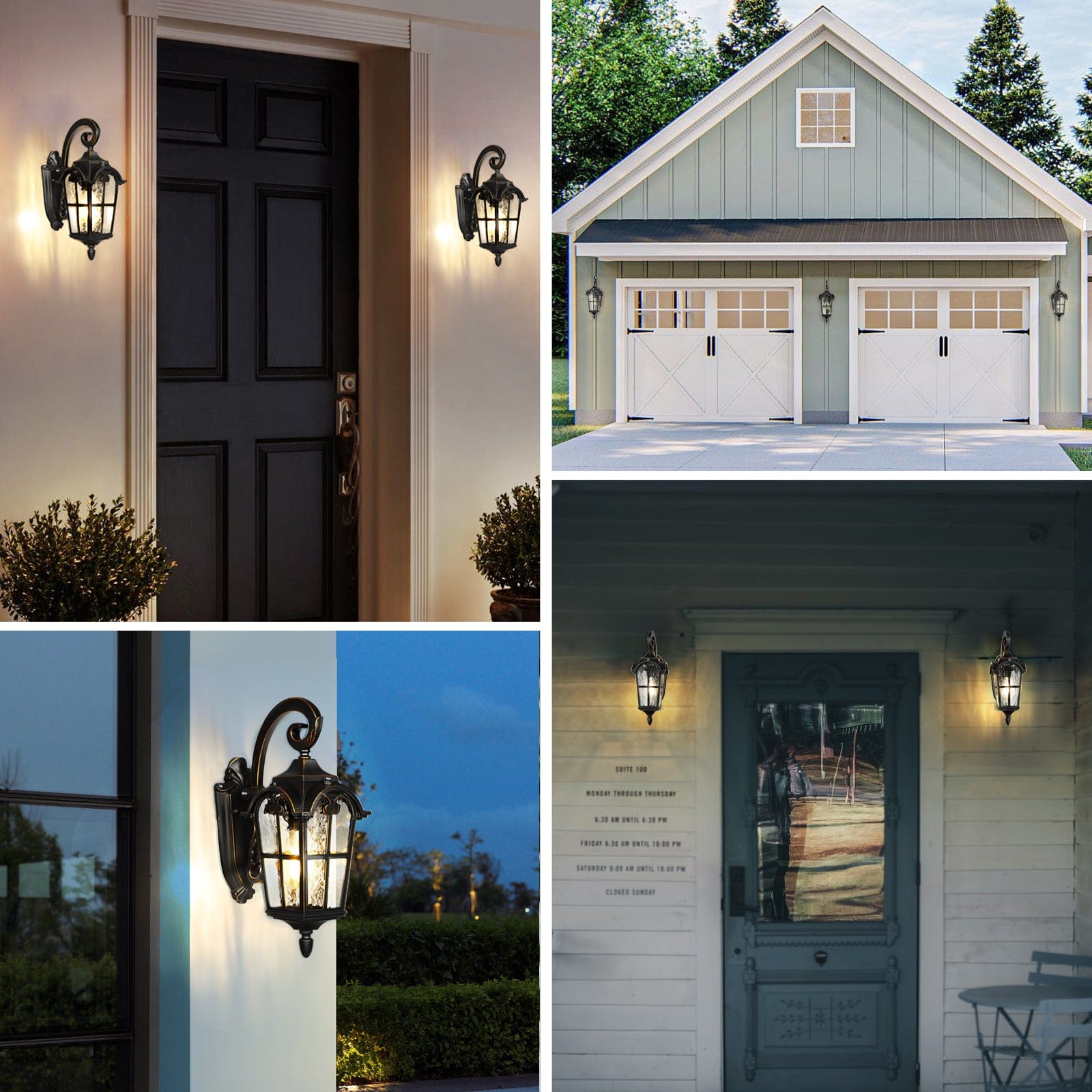 DEWENWILS Dusk to Dawn Outdoor Wall Light Fixture Wall Mount, Black Roman 17.7" H Exterior Wall Lantern Porch Light, Waterproof Outdoor Wall Sconce Lighting Lamp for House Garage Doorway-HOWL06J