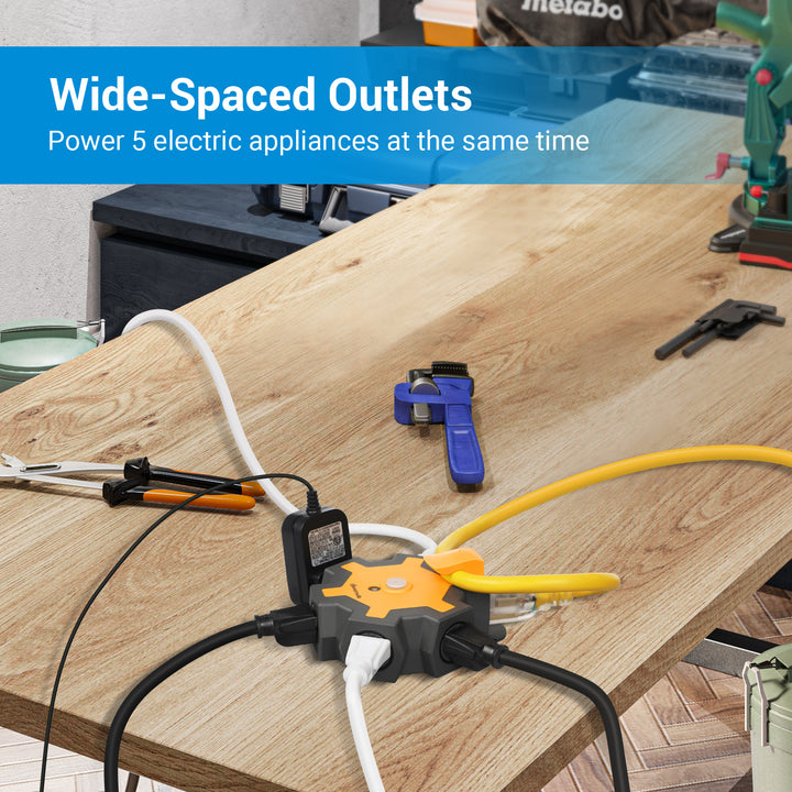 5-Outlet Extension Cord Hub