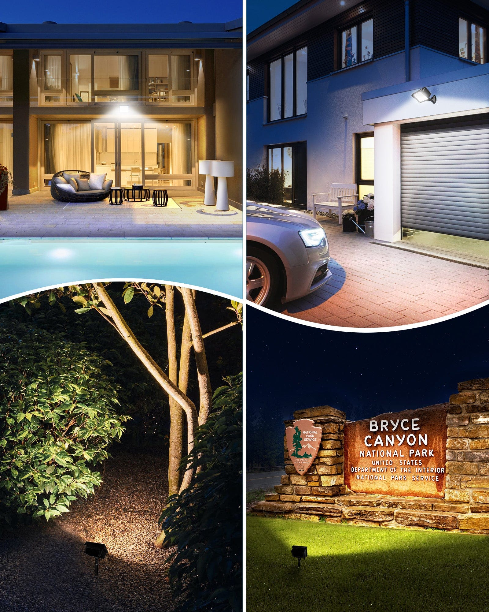 DEWENWILS 2-Pack 65W LED Flood Light Outdoor, IP65 Waterproof 6670 Lumen Super Bright (500W Halogen Equiv) Adjustable Knuckle Mount LED Security Light, 5000K Daylight for Yard, Garage, Garden-HFLB02A