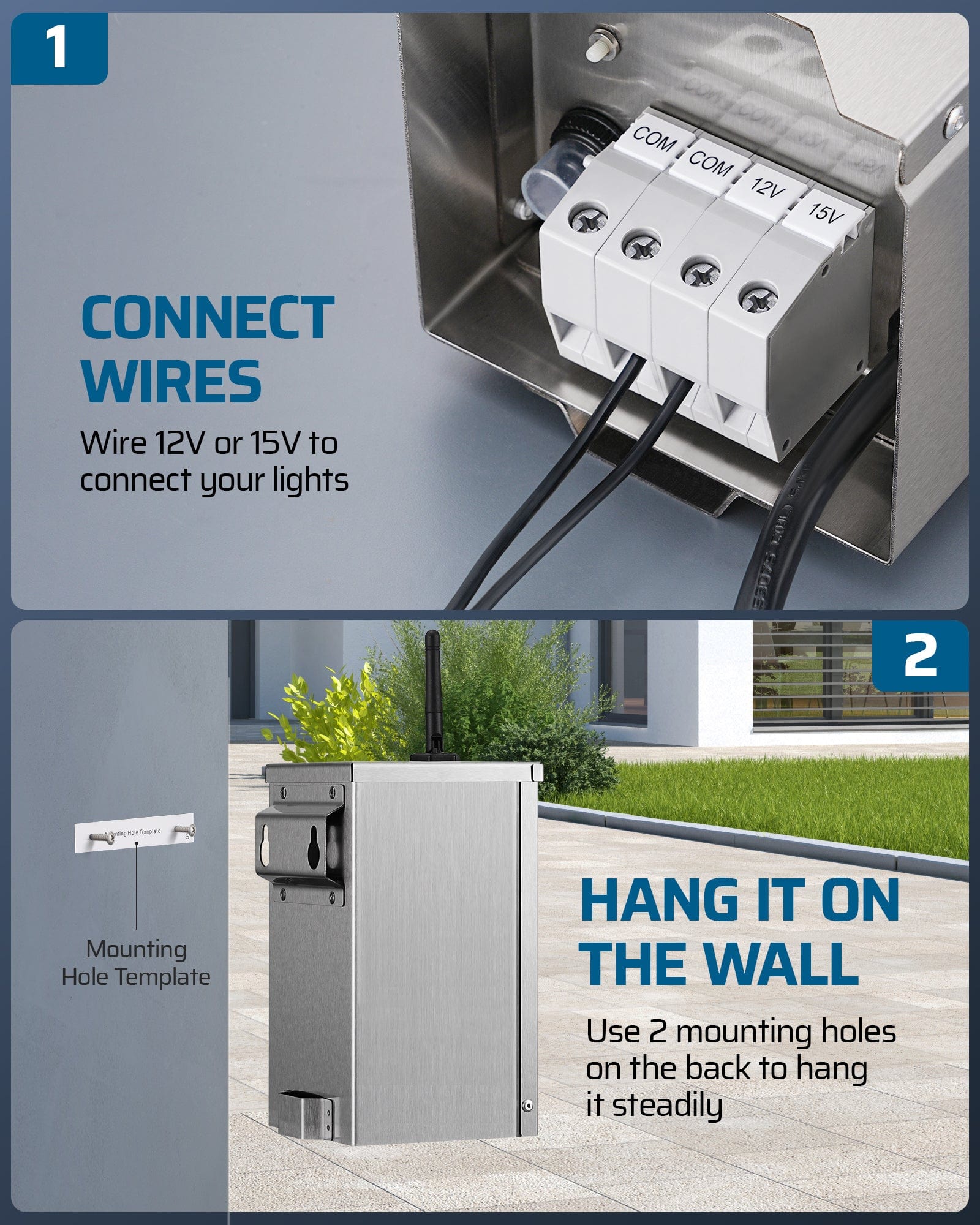 How to use DEWENWILS 200W Low Voltage Landscape Lighting Transformer