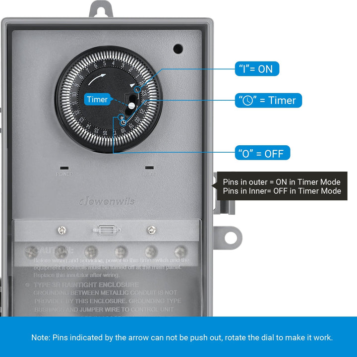 dewenwils HRS103D Outdoor Remote Control Timer Switch Instruction Manual