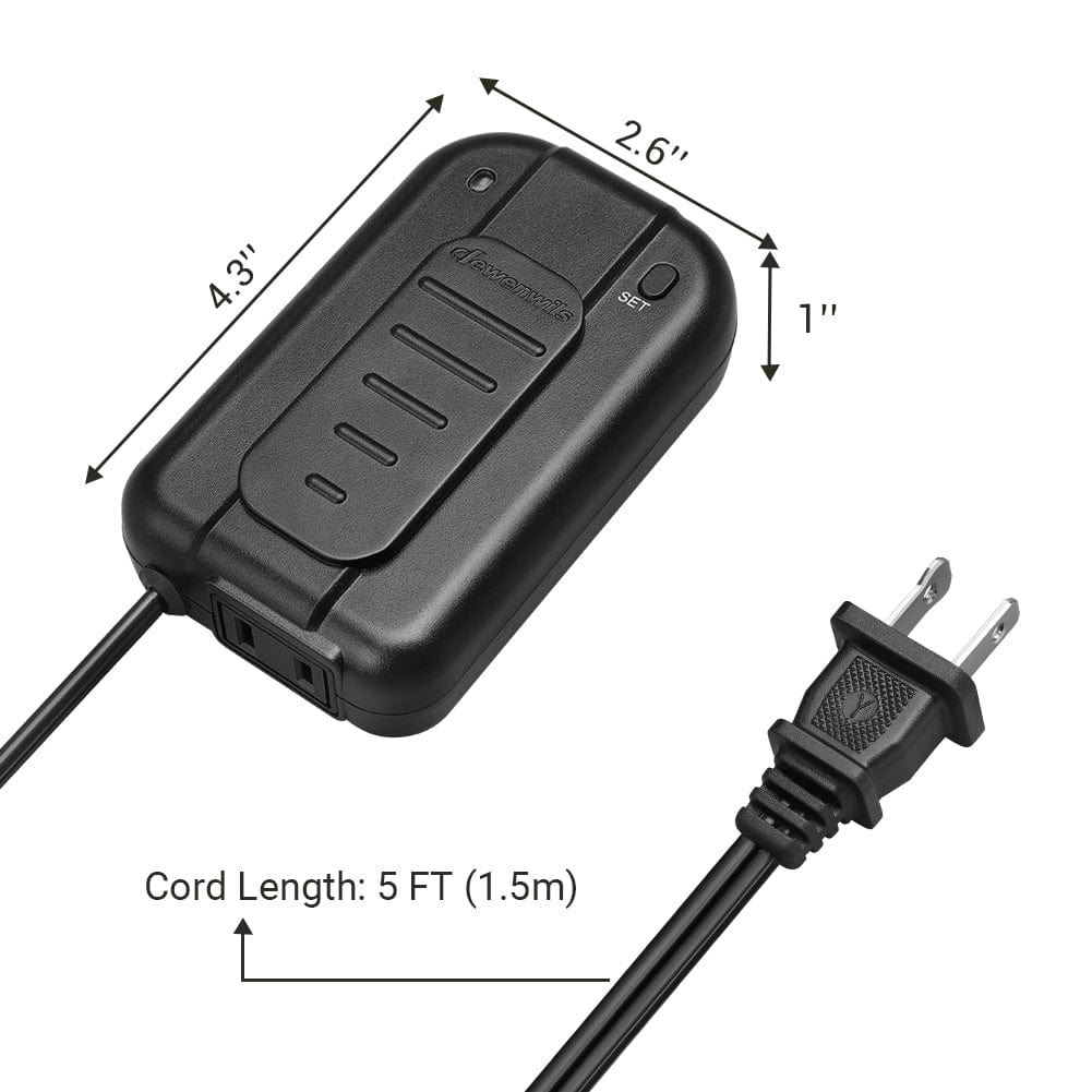 DEWENWILS Dimmer Switch, Foot Dimmer for Dimmable LED/CFL/Incandescent Bulb, Full Range Slide Control, 5ft Extension Cord-HPID01B