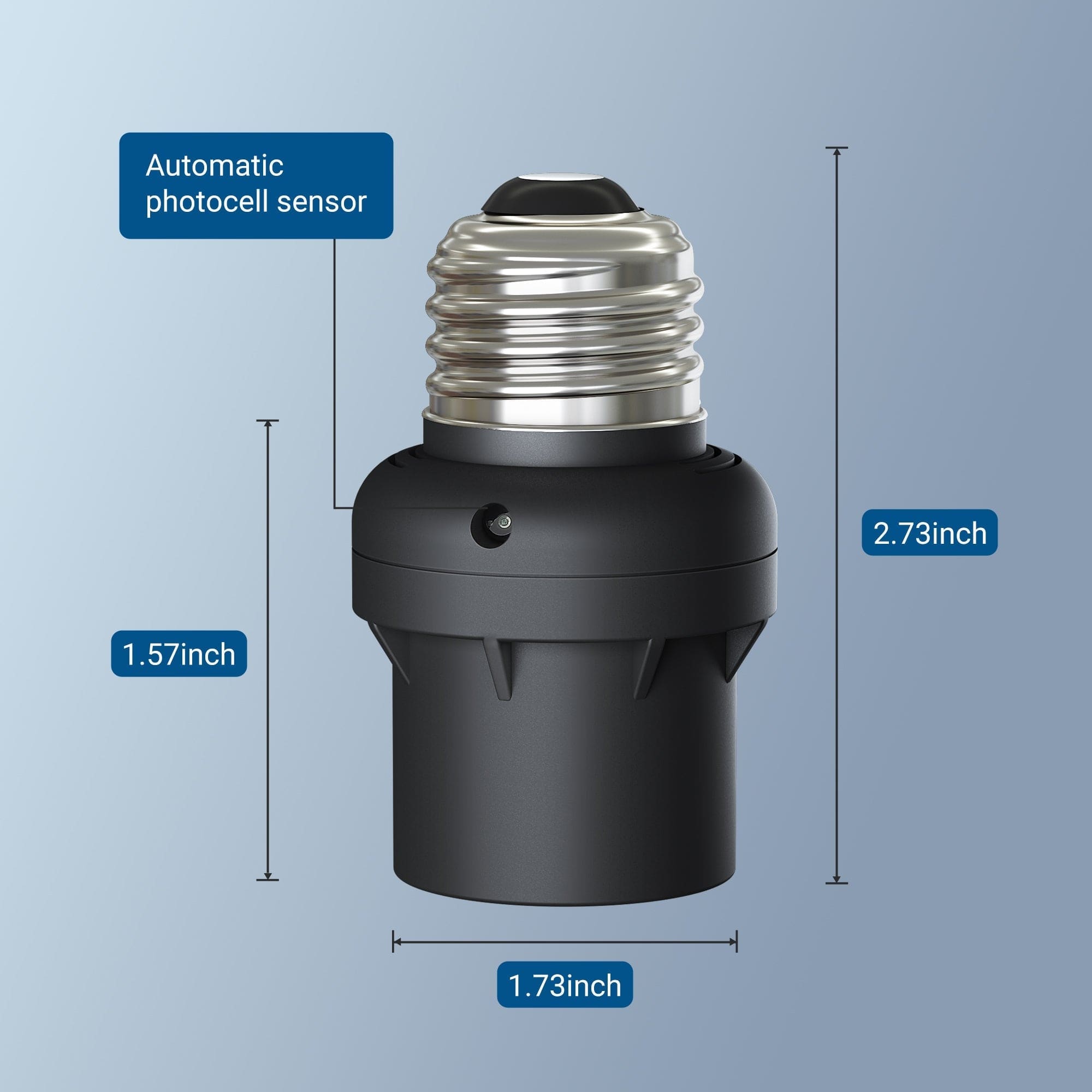 DEWENWILS Dusk to Dawn Light Sensor Socket E26/E27, Compatible with Incandescent/CFL/LED/Halogen Bulbs (6 Pack)-HSLS06E