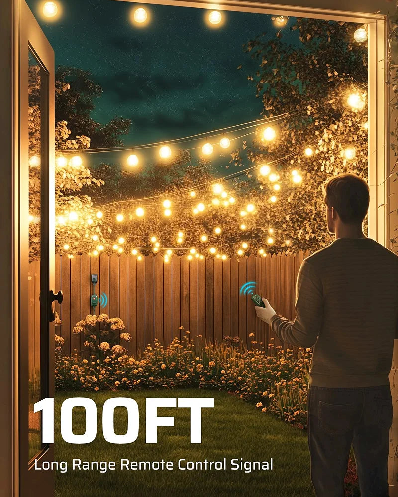 DEWENWILS Remote Dimmer Plug for Outdoor String Lights