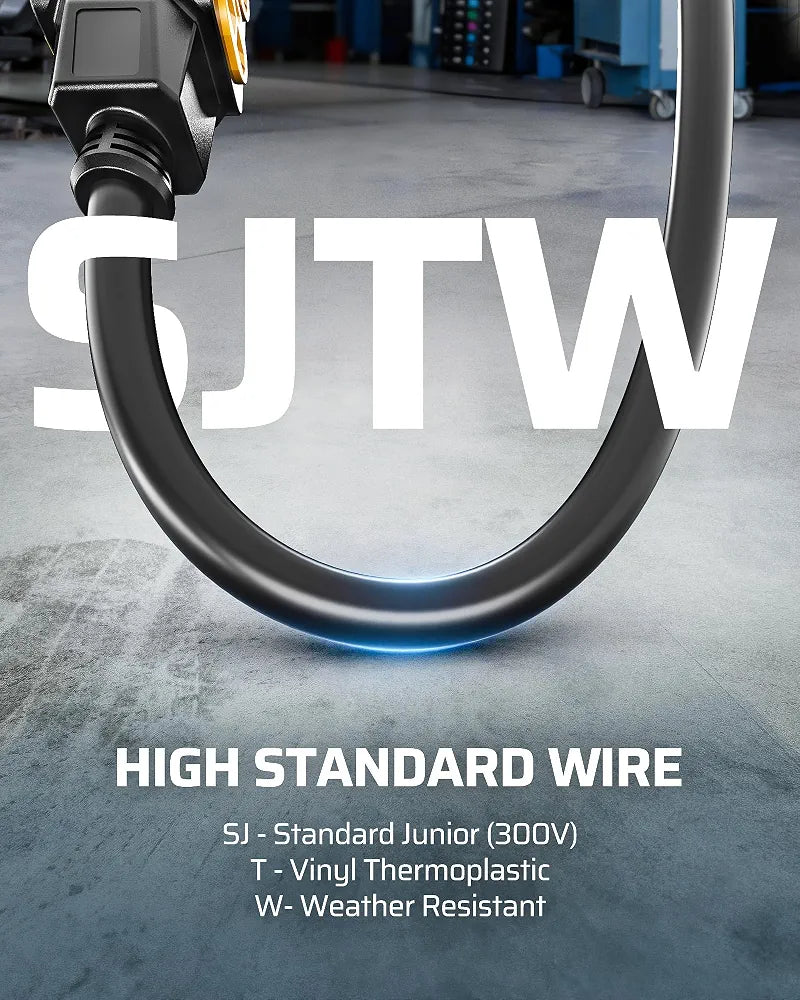 DEWENWILS 20Amp Retractable Extension Cord Reel,10AWG SJTW Industrial Cable