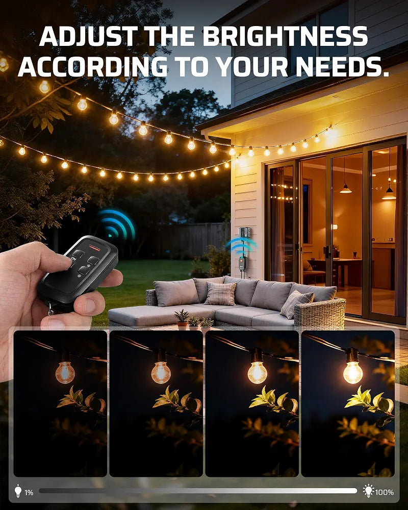 DEWENWILS Wi-Fi Matter Smart Dimmer Plug, 2.4GHz Only, Works with Alexa