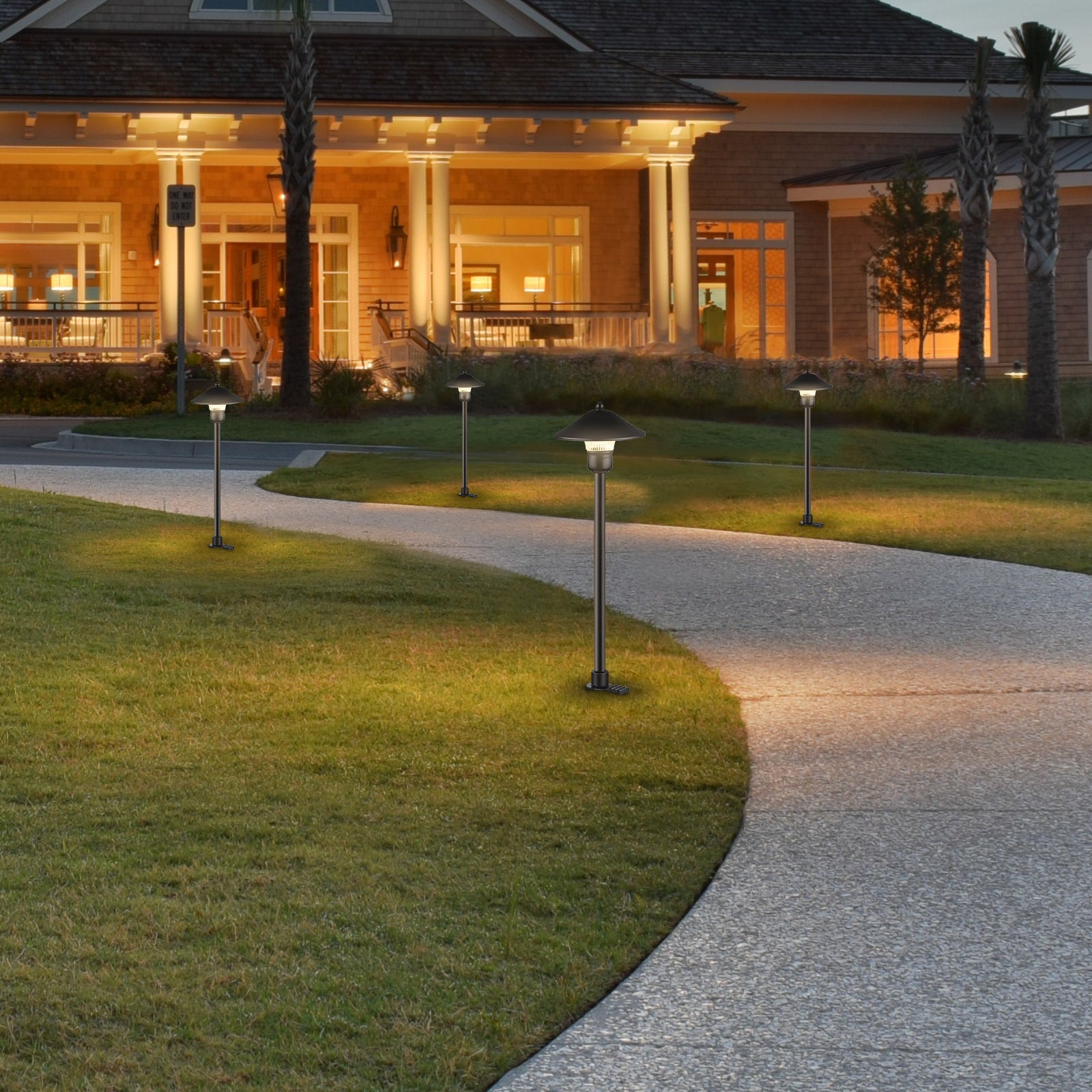 Low Voltage Pathway Lights, 3W 150 LM 3000K 16.5“ Tall LED Landscape Lights, 12V AC/DC 50,000Hrs Waterproof Aluminum Housing Outdoor Landscape Lighting for Path, Yard, Garden-HGSL06A