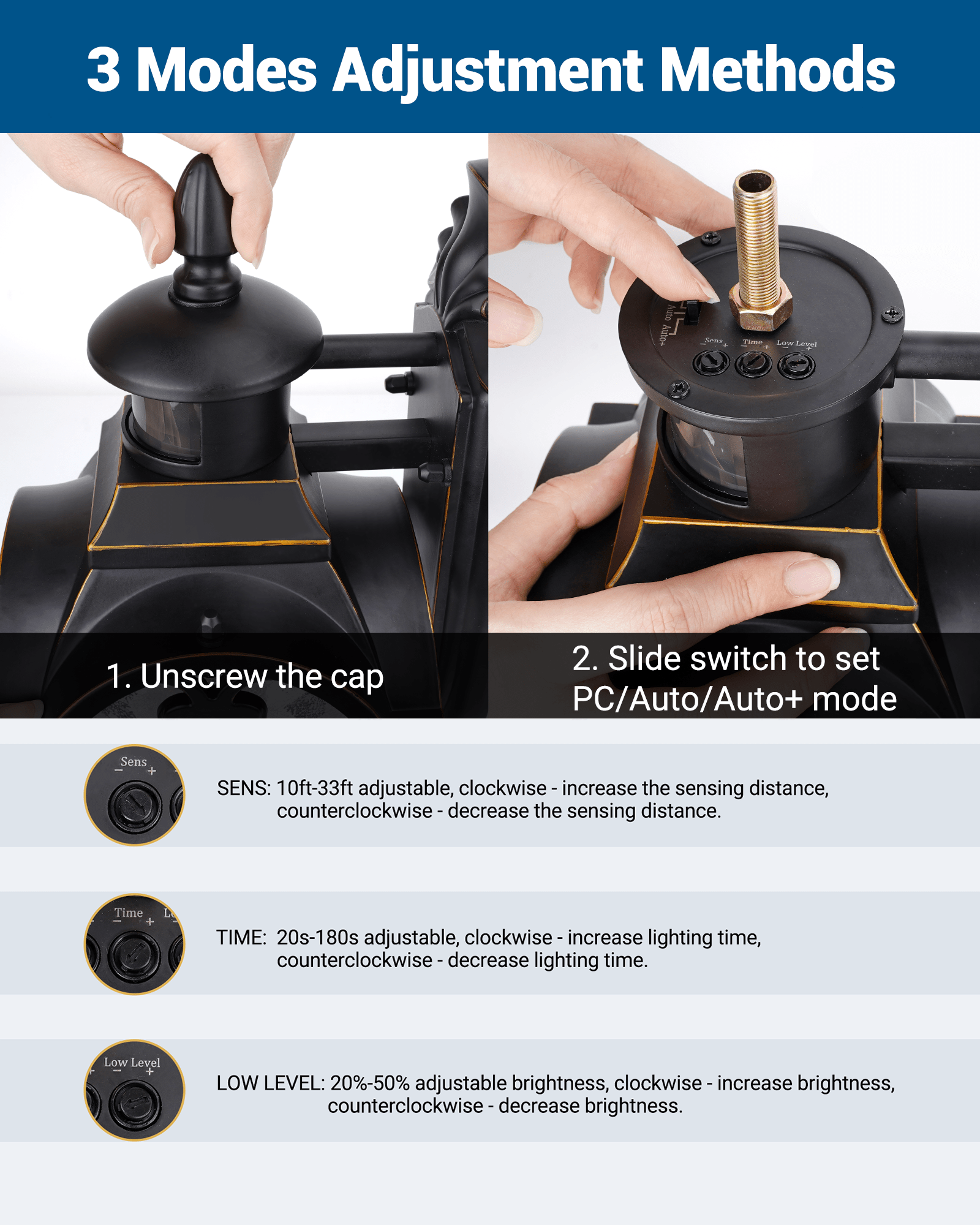 DEWENWILS Motion Sensor Outdoor Wall Lights, 2-Pack Dusk to Dawn