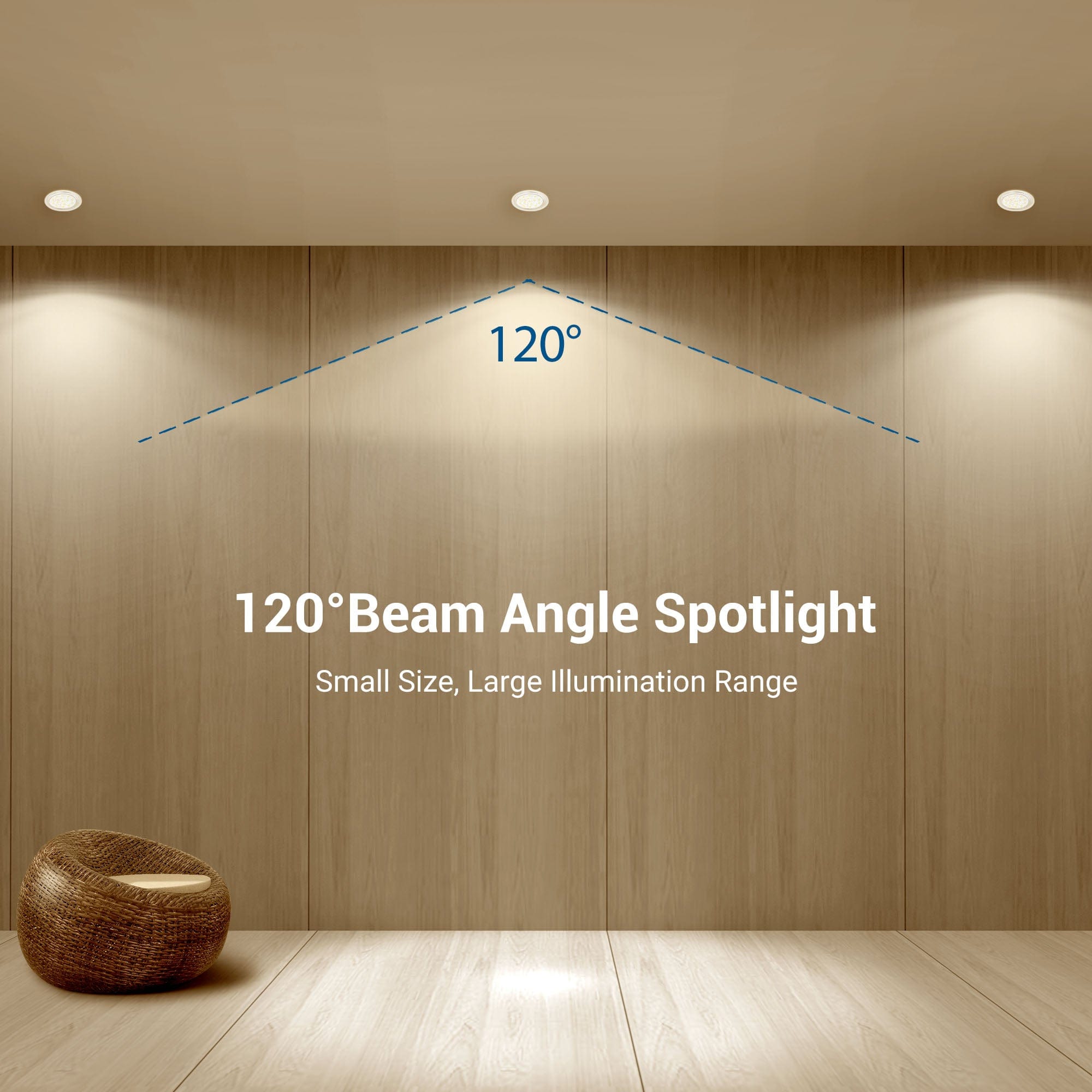 DEWENWILS Warm White Light GU10 LED Bulb Dimmable, 2700K  Two Prong Light Bulb, 5W(50W Equivalent), Track Light Bulbs for Kitchen Range Hood, Living Rroom, 120°Beam Angle, 500LM (10 Pack)-HDGU10N