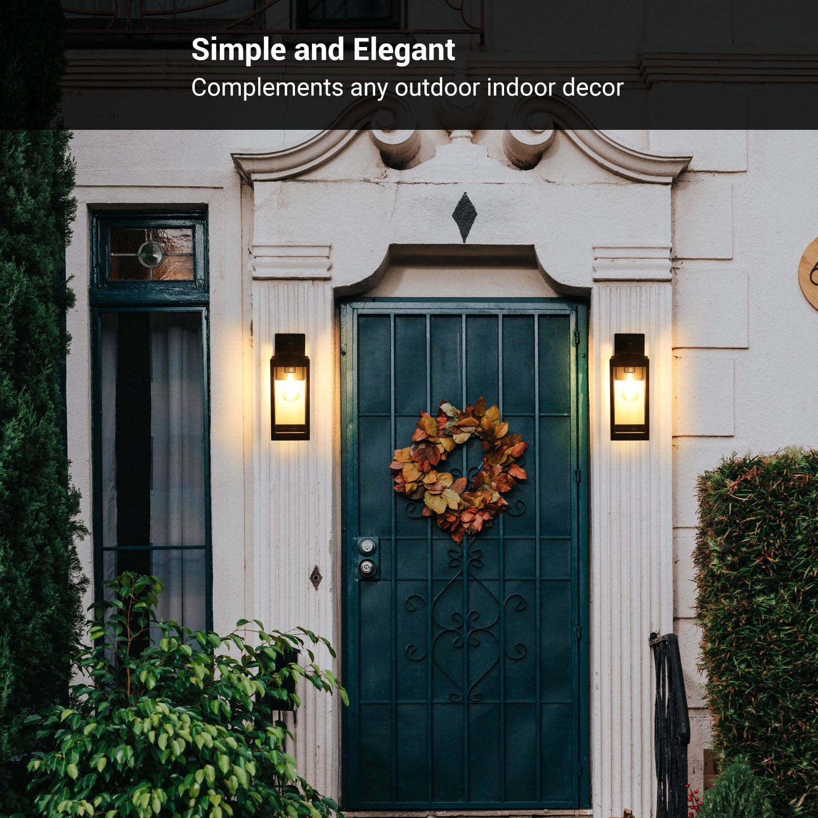 DEWENWILS Outdoor Wall Light Fixture, Outdoor Wall Lantern with Clear Glass Shade, Matte Porch Light Wall Mount, Waterproof Anti-Rust Exterior Wall Sconce Light Lamp for Garage, Patio-HOWL01A