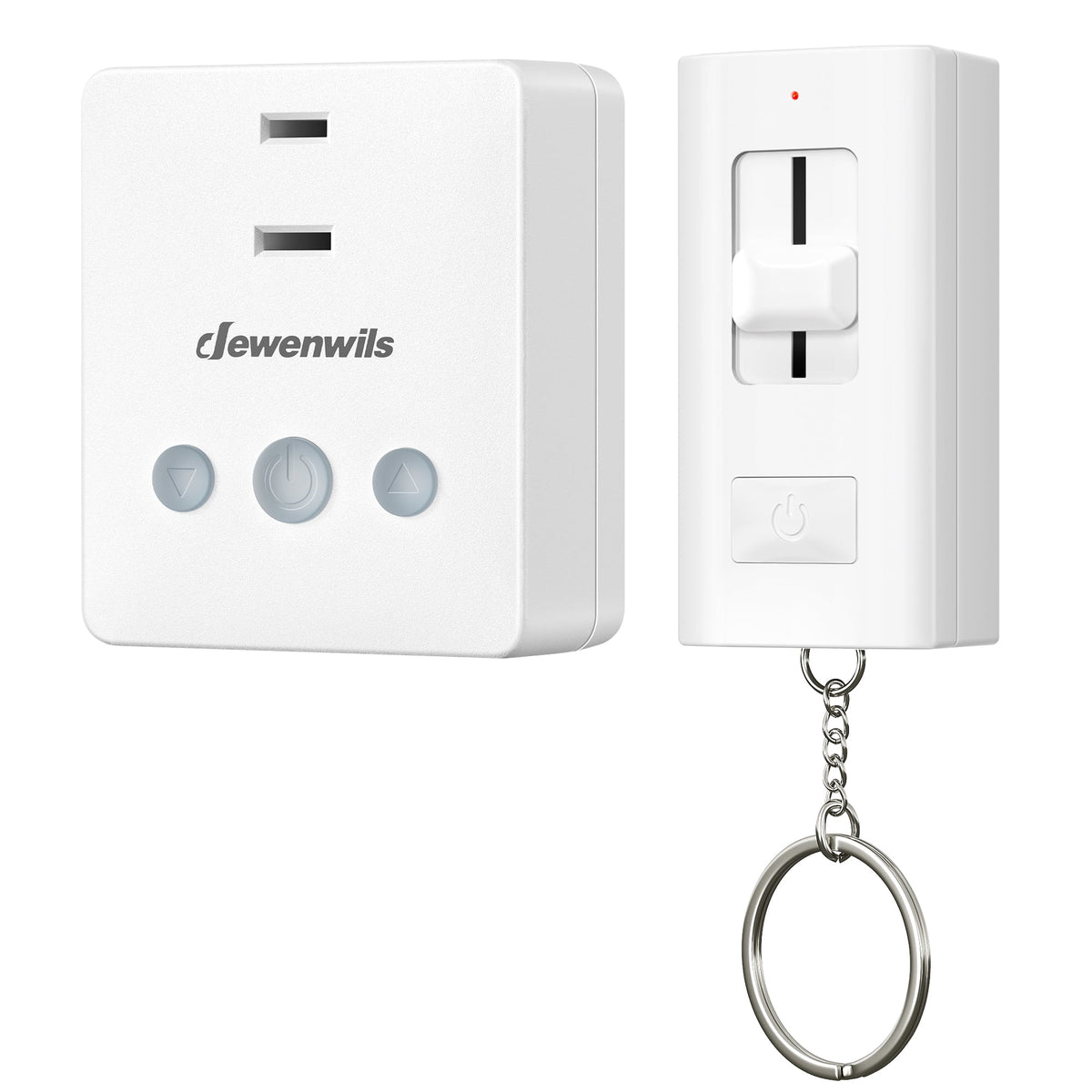 DEWENWILS Dimmer Light Slide Switch Remote Control Plug 100 FT Stepless Dimming Switch for Dimmable LED/Tungsten Bulbs