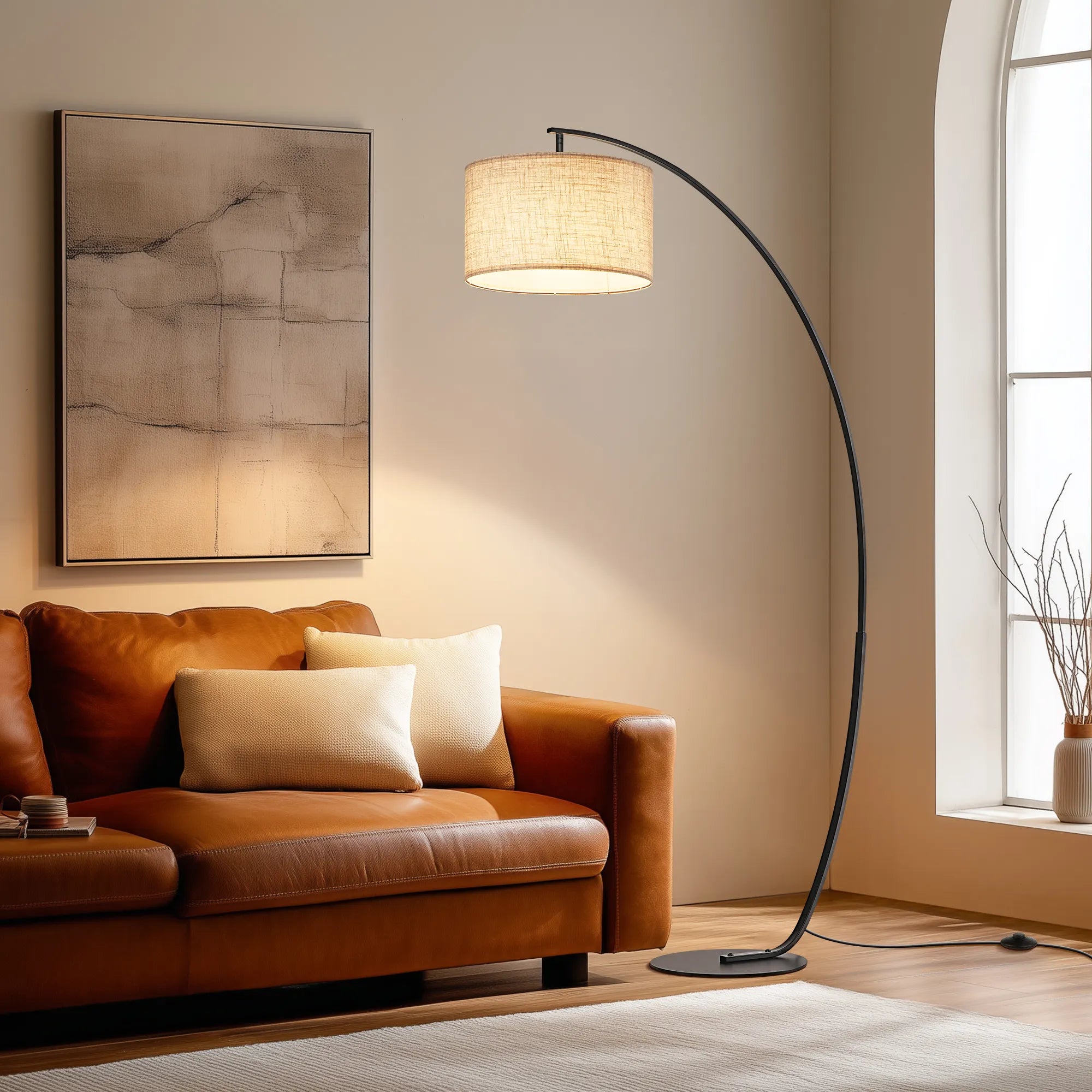 Arched Floor Lamp With Remote Control (68.5")