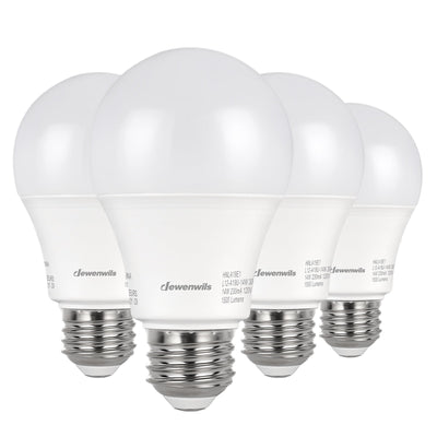 DEWENWILS 4-Pack Daylight LED Light Bulbs 100 Watt Equivalent,1500 Lumen 14 Watt 5000K E26 Base