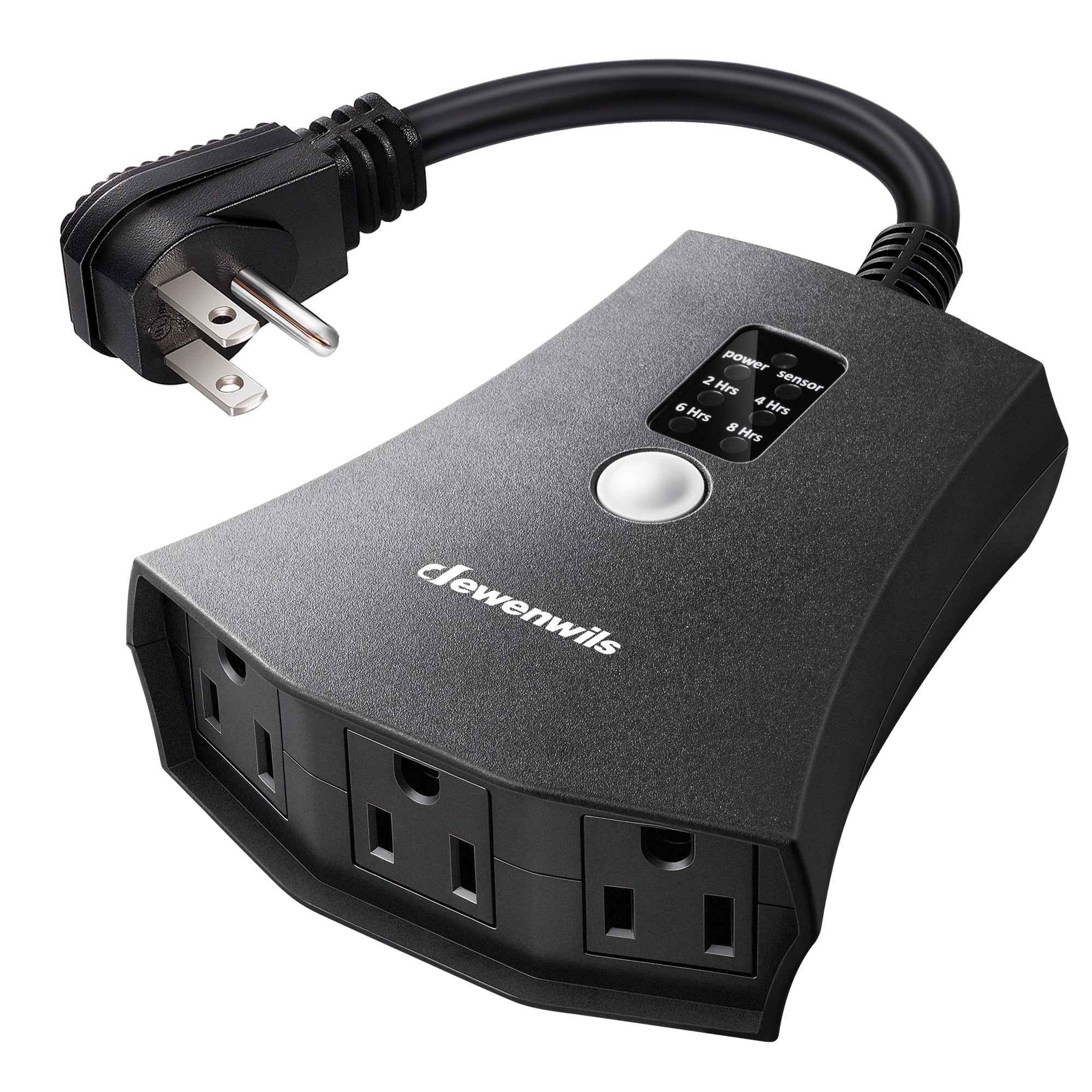 DEWENWILS Plug-in Christmas Light Timer Outdoor, Weatherproof, Heavy Duty 3-Prong Grounded Outlet, Dusk to Dawn and 2/4/6/8 Countdown Timer for Holiday Decoration Lights, UL Listed