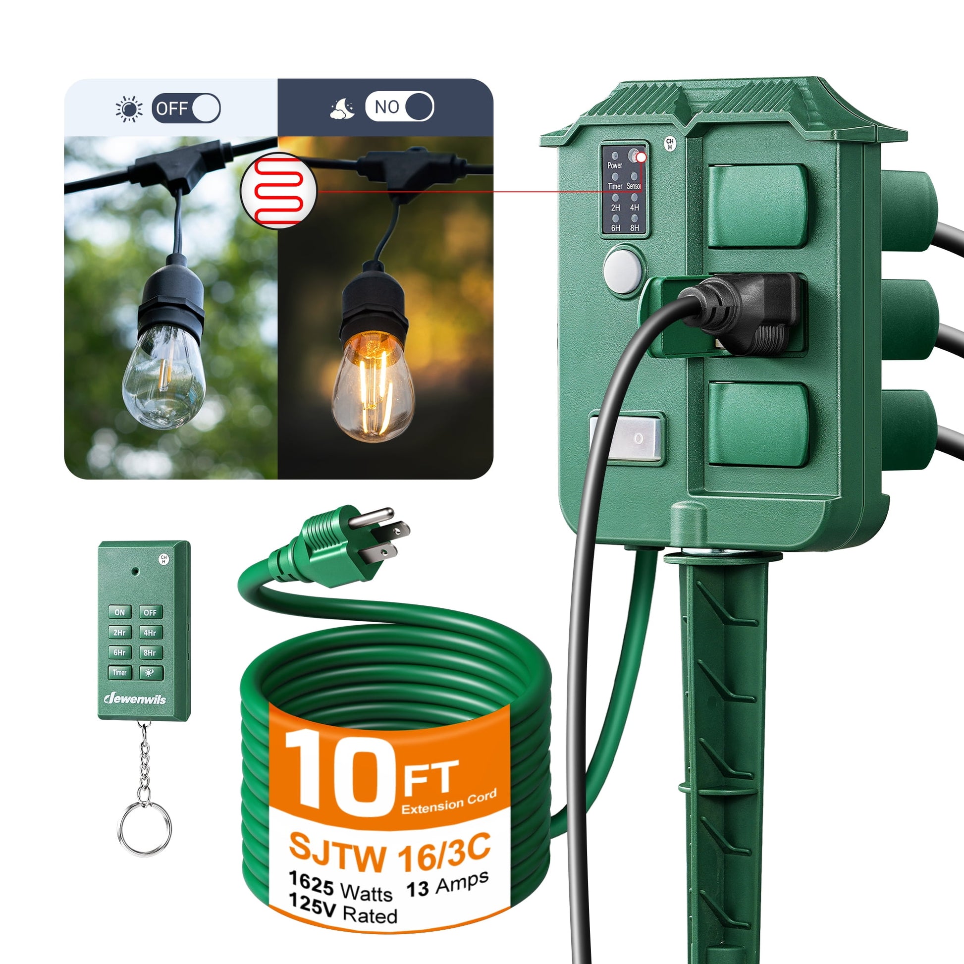 Outdoor Power Stake with Timer