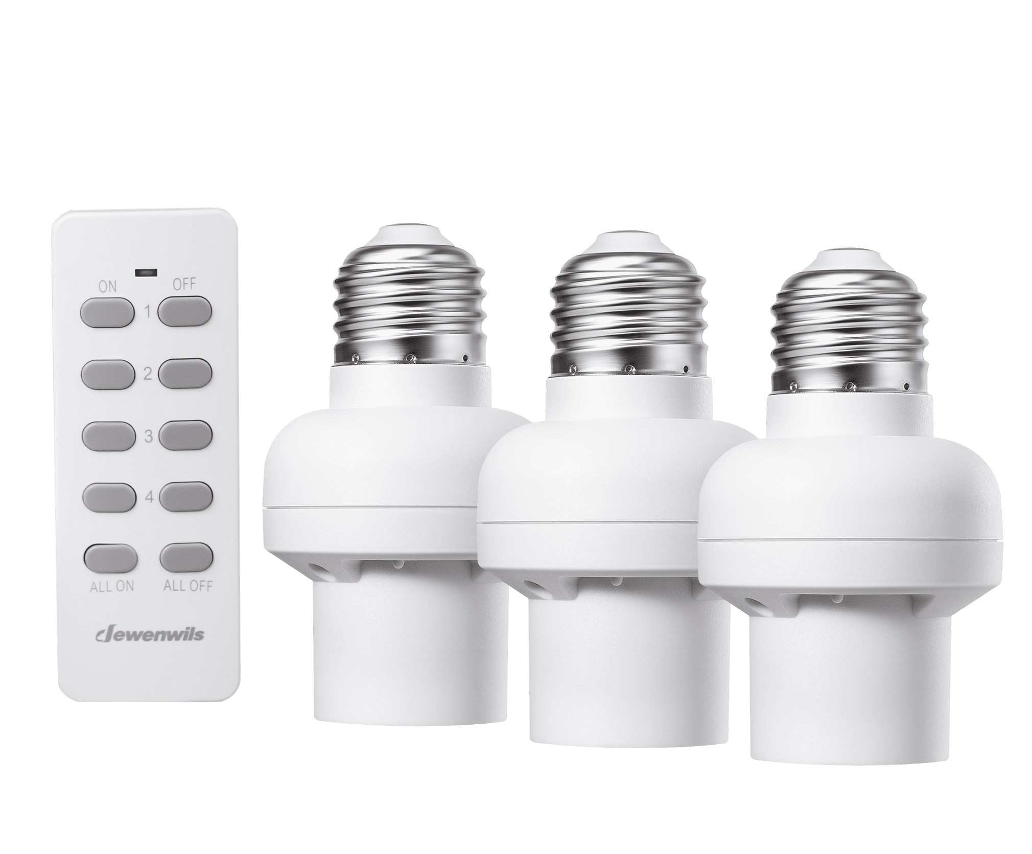 DEWENWILS Remote Control Lamp Light Bulb Socket E26/E27 Base for Pull ...