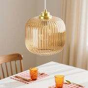 Cognac Glass Pendant Light  (8")