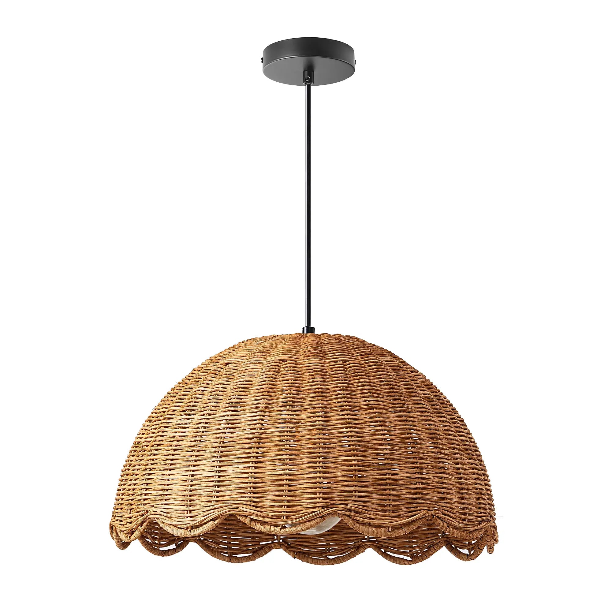 Natural Rattan  Pendant Light  (16")