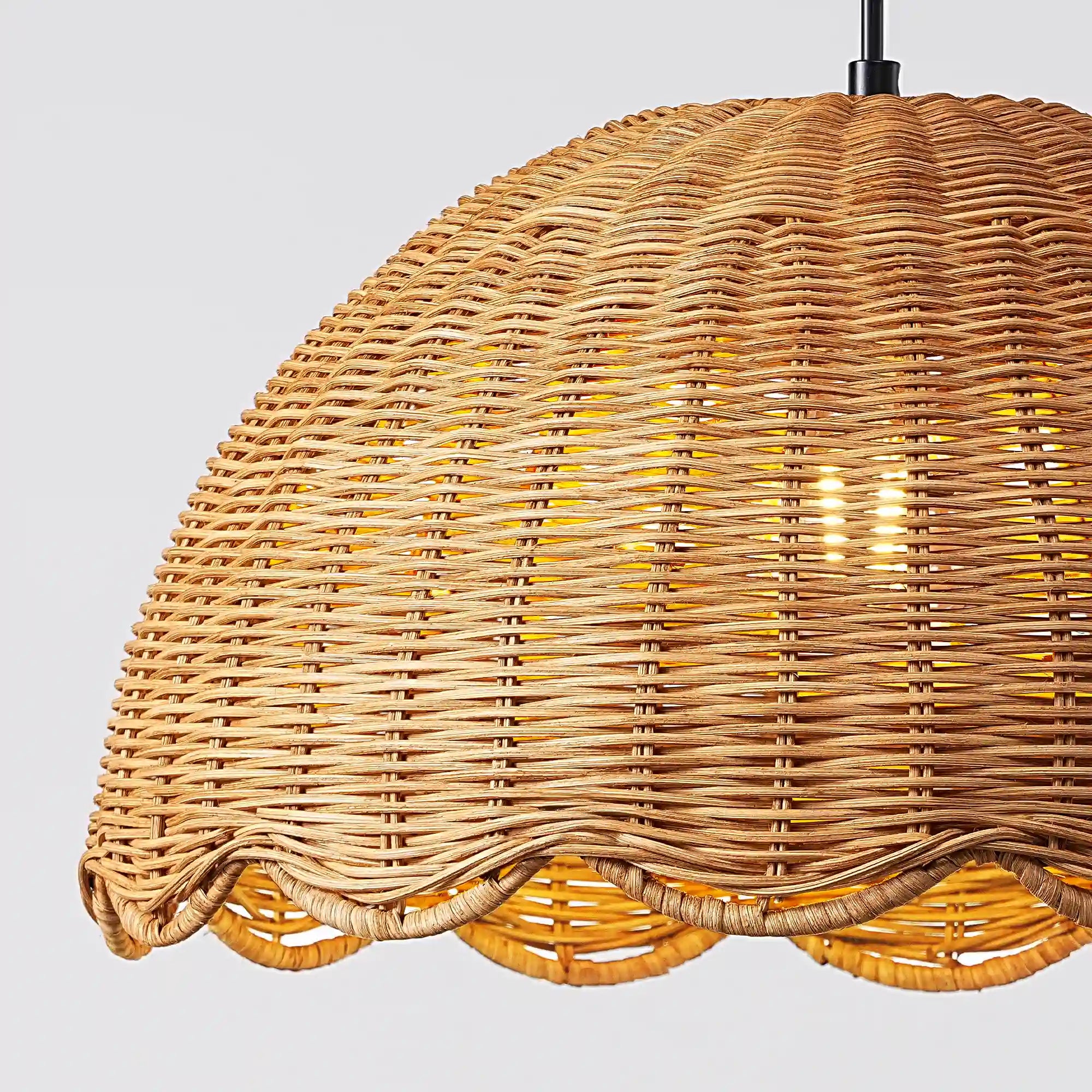 Natural Rattan  Pendant Light  (16")