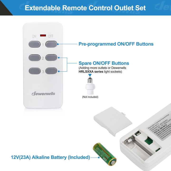DEWENWILS Remote Control Electrical Outlet Switch, 110v 120v 125v
