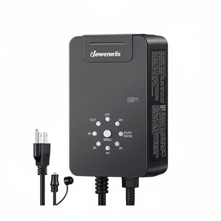DEWENWILS 60W Low Voltage Landscape Transformer, 120V AC to 12V AC Outdoor Landscape Lighting, Dusk to Dawn Sensor & Timer, Weatherproof Low Voltage Transformer for Spotlights, Garden, Pathway